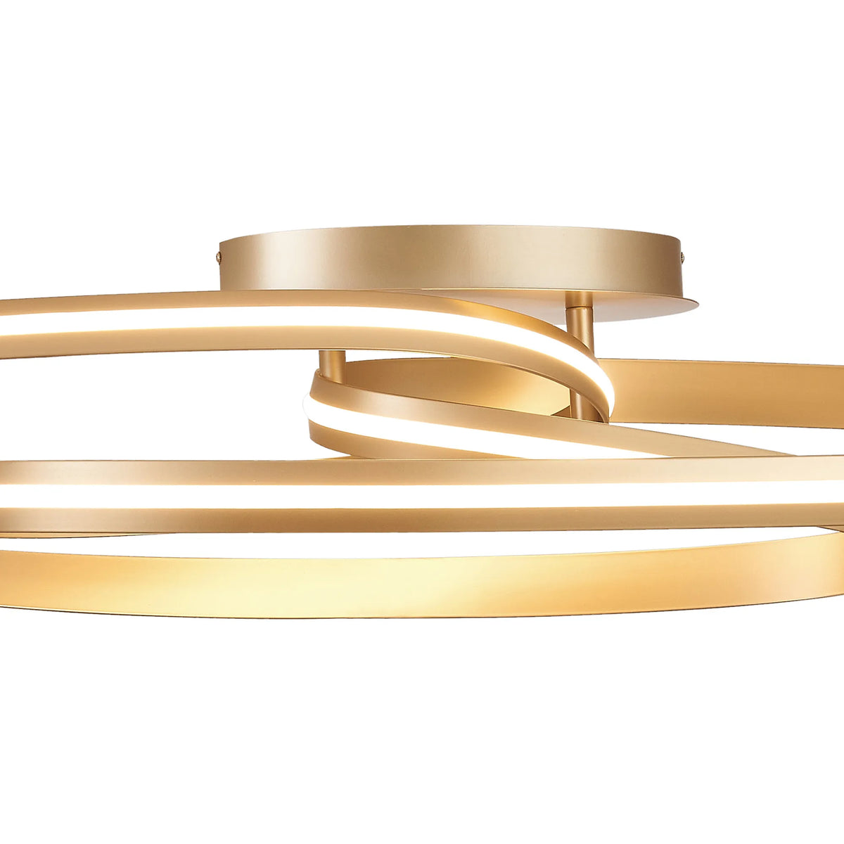 Fabula Laven Double Loop Flush Ceiling Light – 100.5 cm – Gold