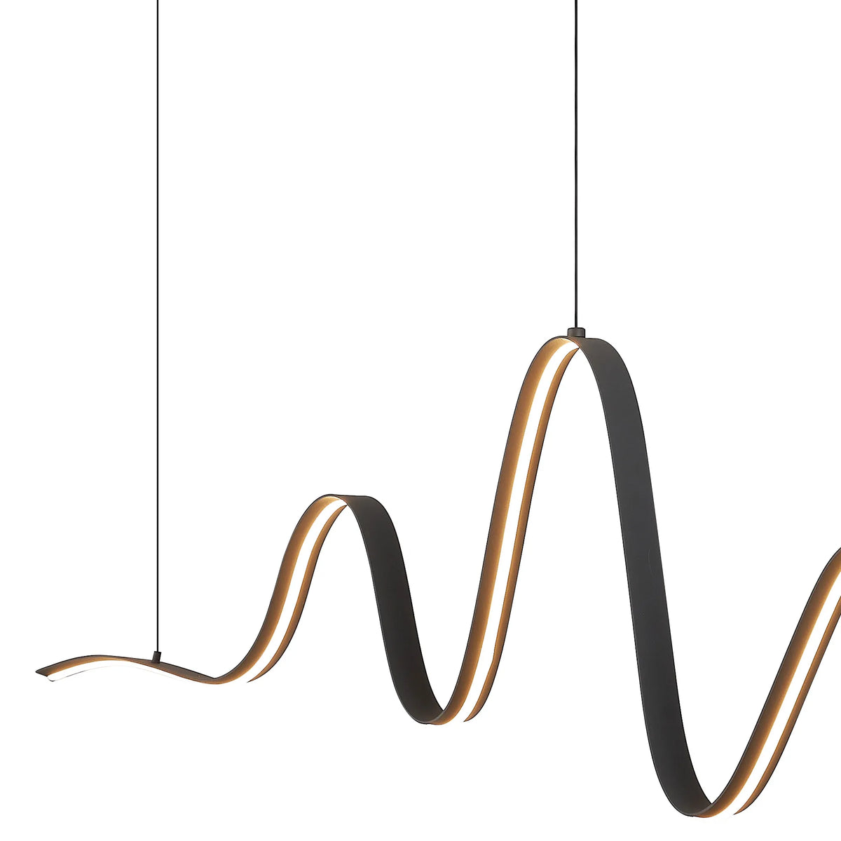 Fabula Laven Wave Pendant Light – 166.5 cm – Dark Grey