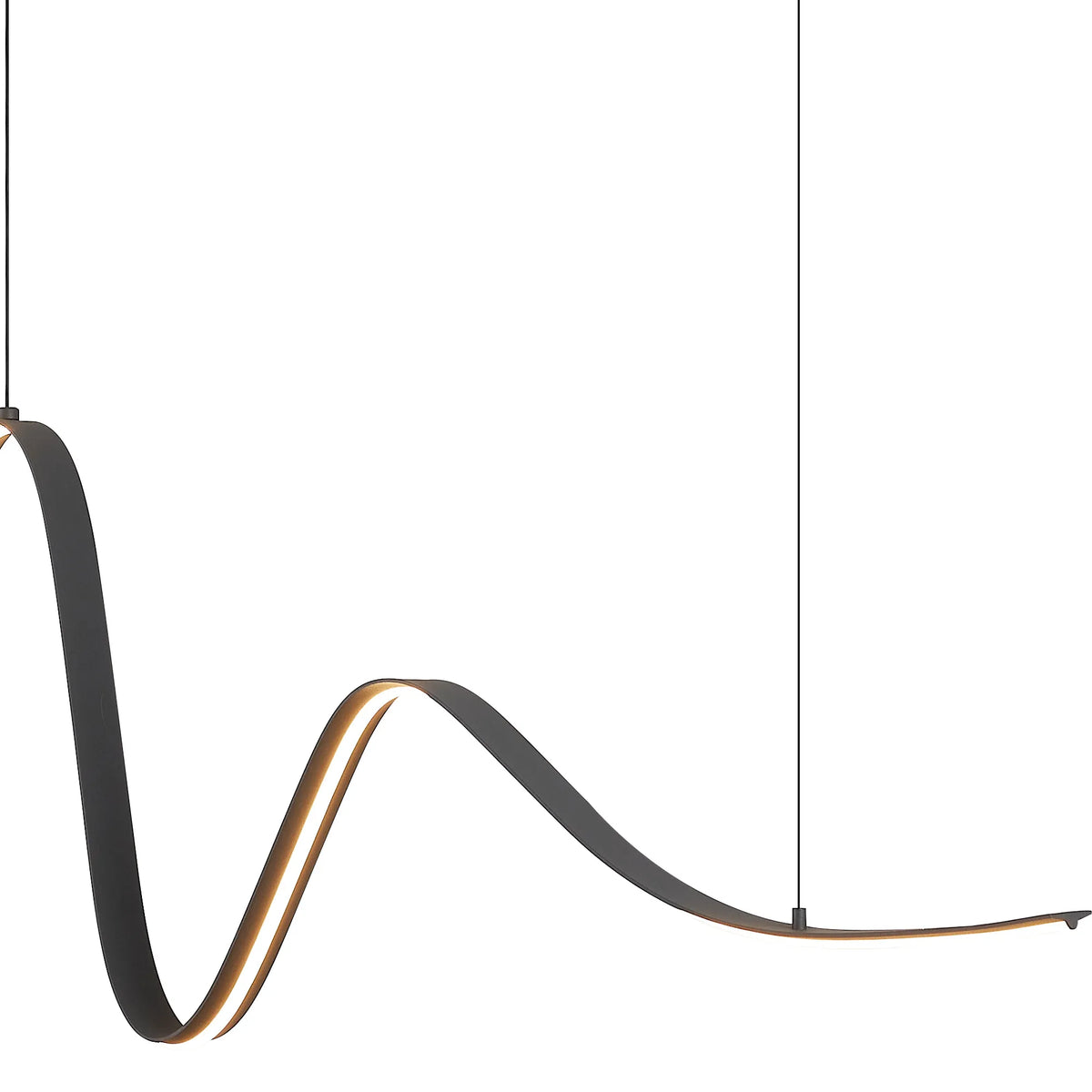 Fabula Laven Wave Pendant Light – 166.5 cm – Dark Grey