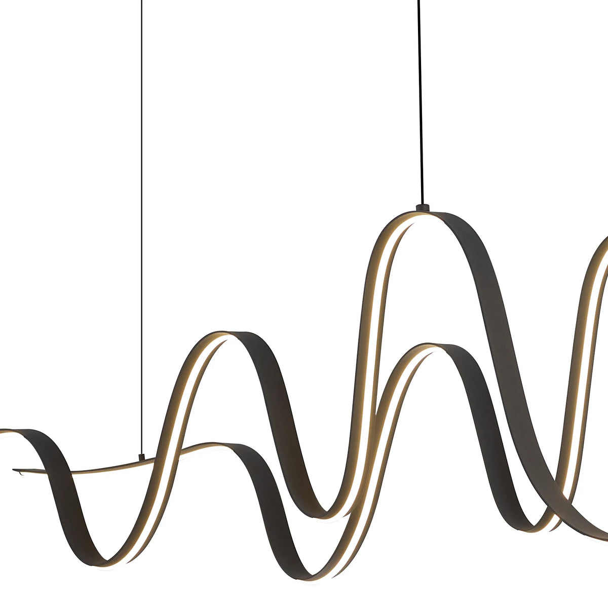 Fabula Laven Double Wave Pendant Light – Dark Grey