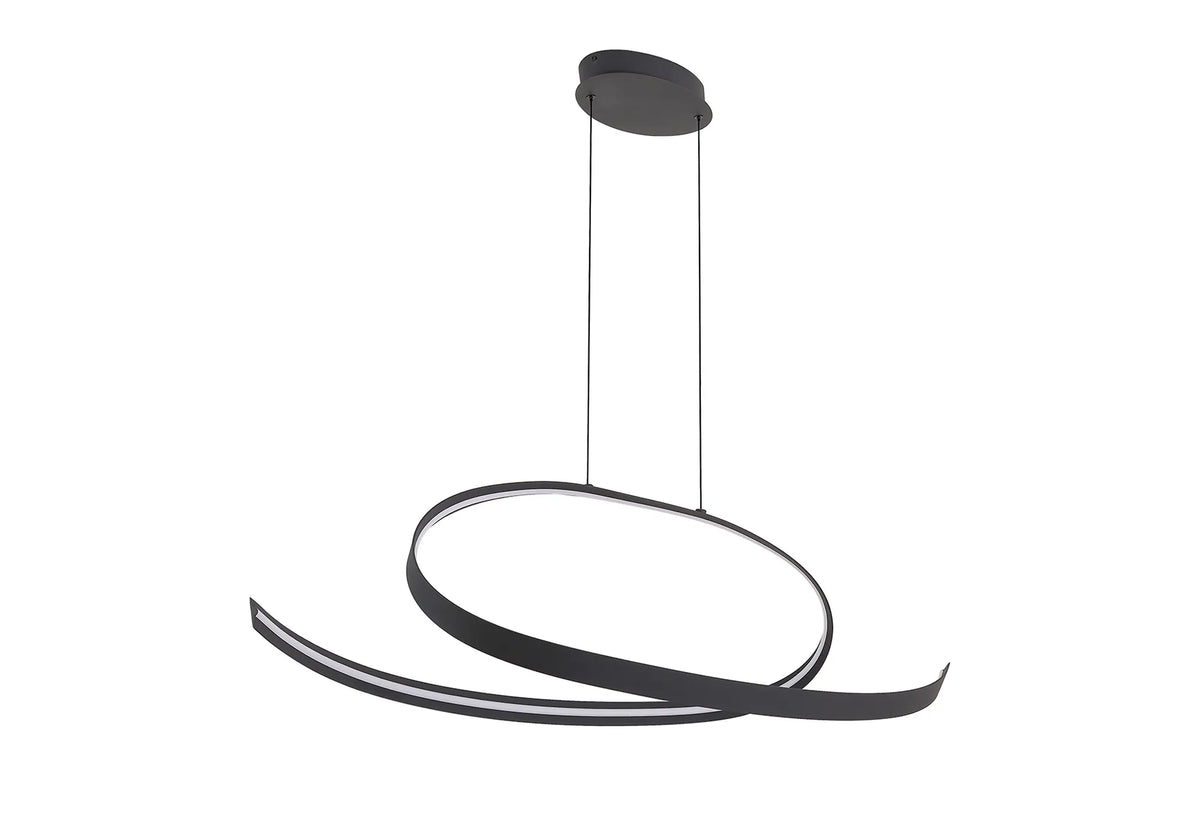 Fabula Laven Loop Pendant Light – 100 cm – Dark Grey