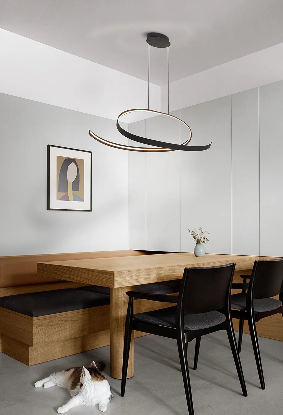 Fabula Laven Loop Pendant Light – 100 cm – Dark Grey
