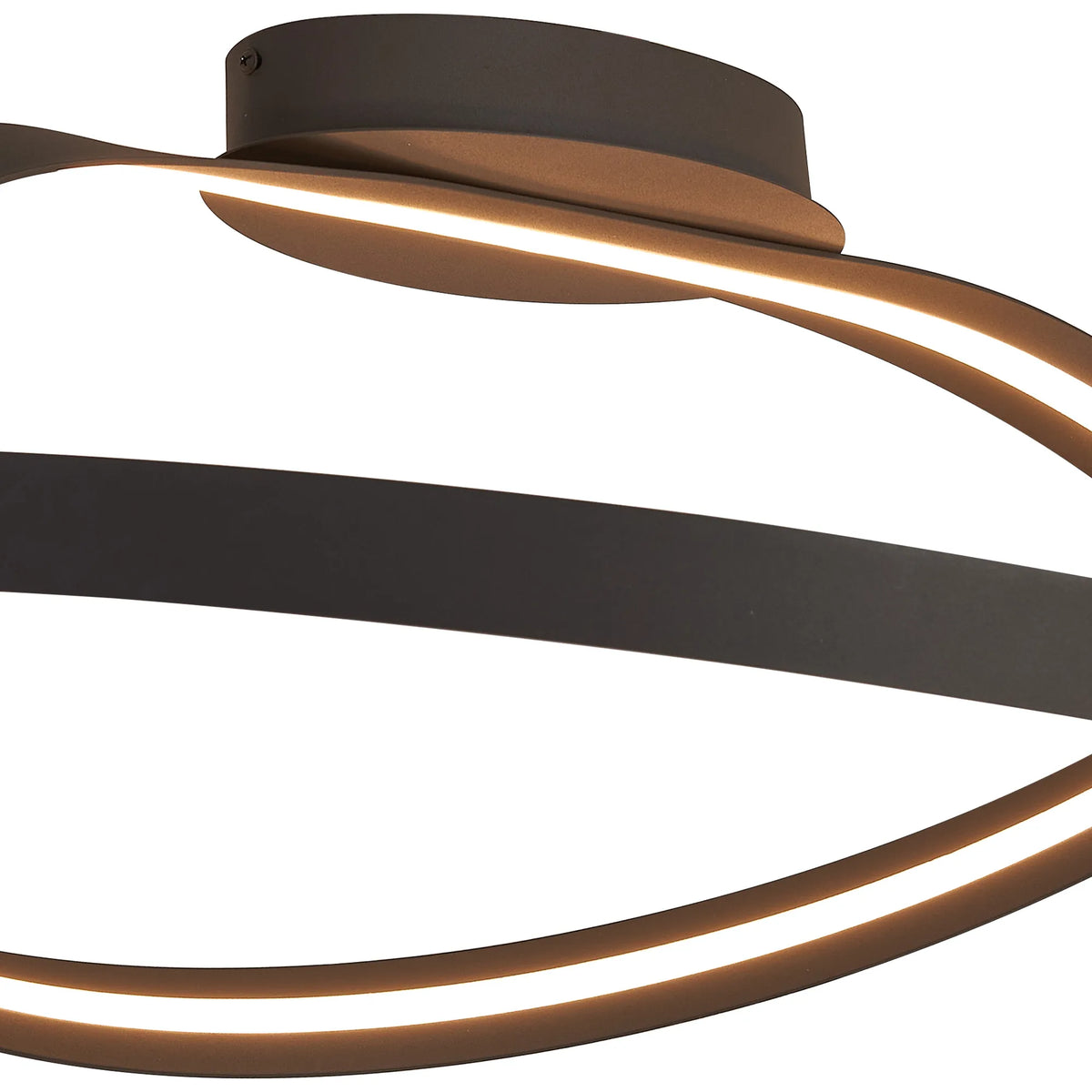 Fabula Laven Loop Semi Flush Ceiling Light – 58 cm – Dark Grey