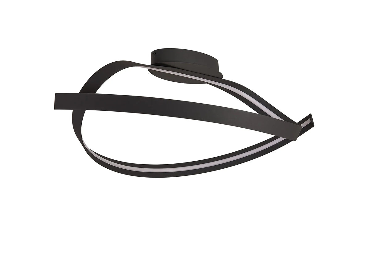 Fabula Laven Loop Semi Flush Ceiling Light – 58 cm – Dark Grey