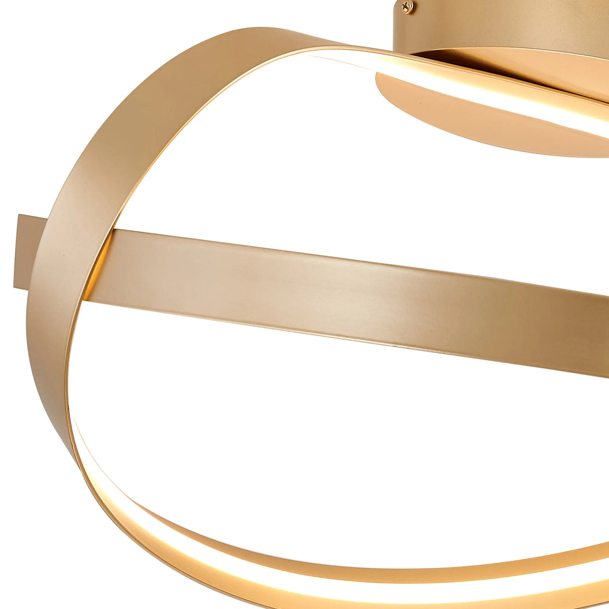 Fabula Laven Loop Semi Flush Ceiling Light – 58 cm – Gold