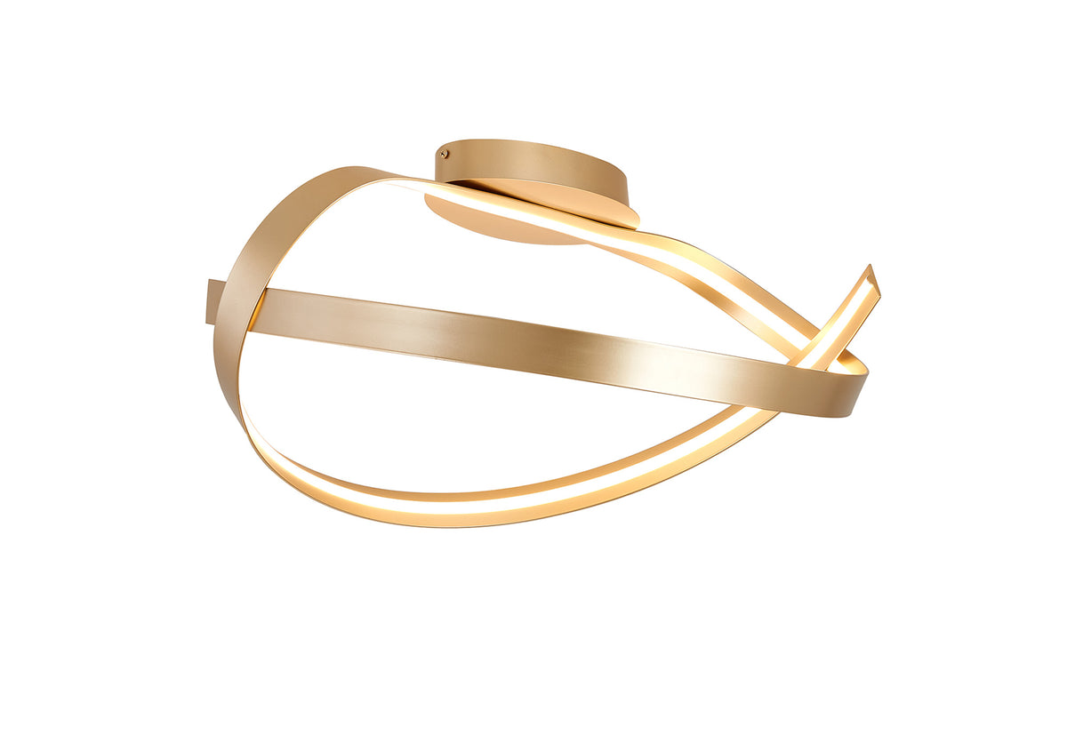 Fabula Laven Loop Semi Flush Ceiling Light – 58 cm – Gold 58 cm