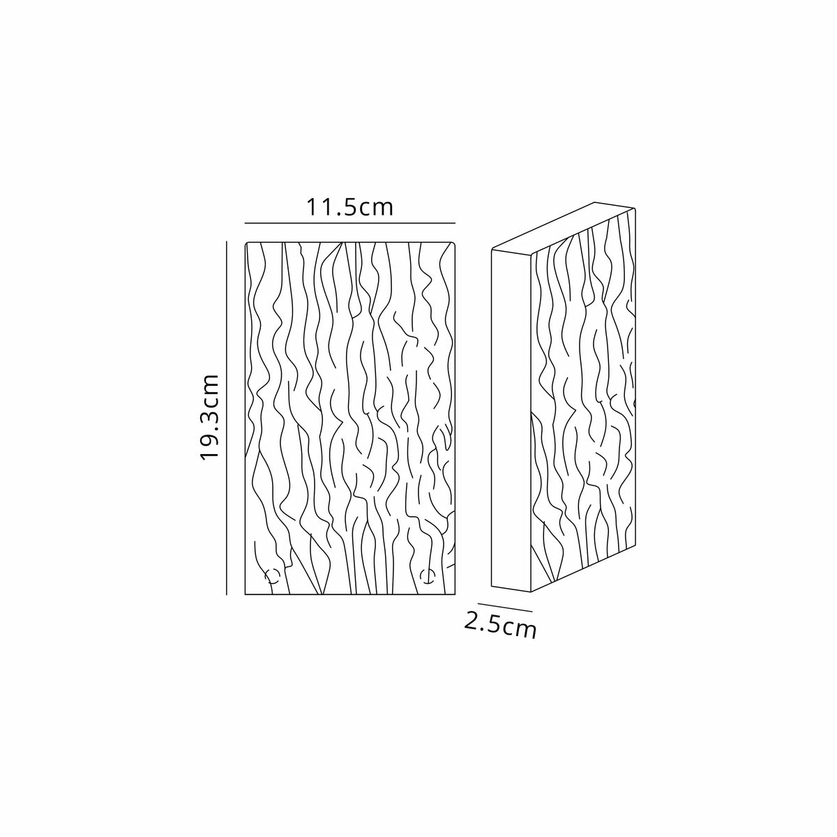 Fabula Havant IP65 Up/Down LED Wall Light – Satin Gold & Seiche Textured Glass