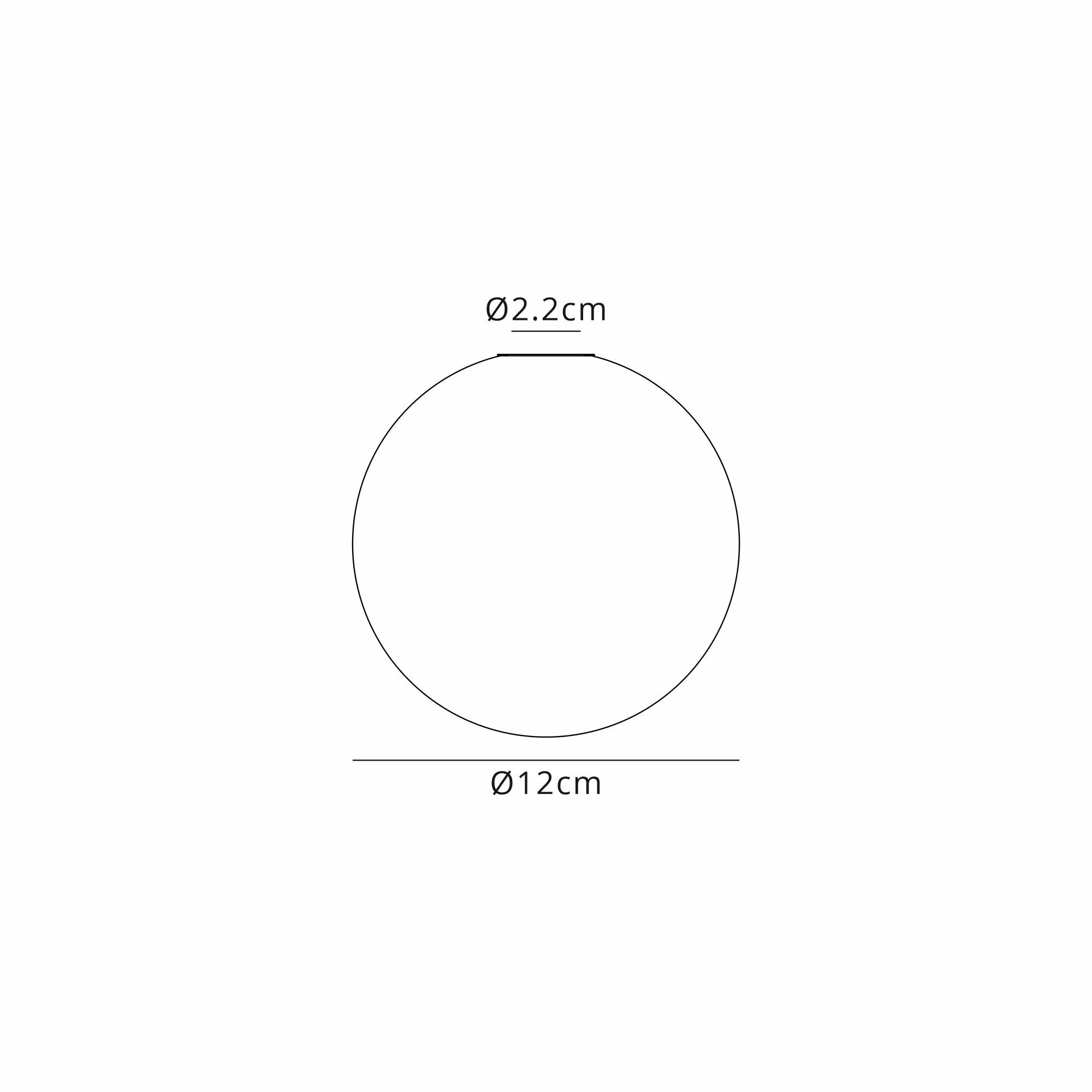 Dene 12cm Smooth Round Glass Shade (A) Smoke