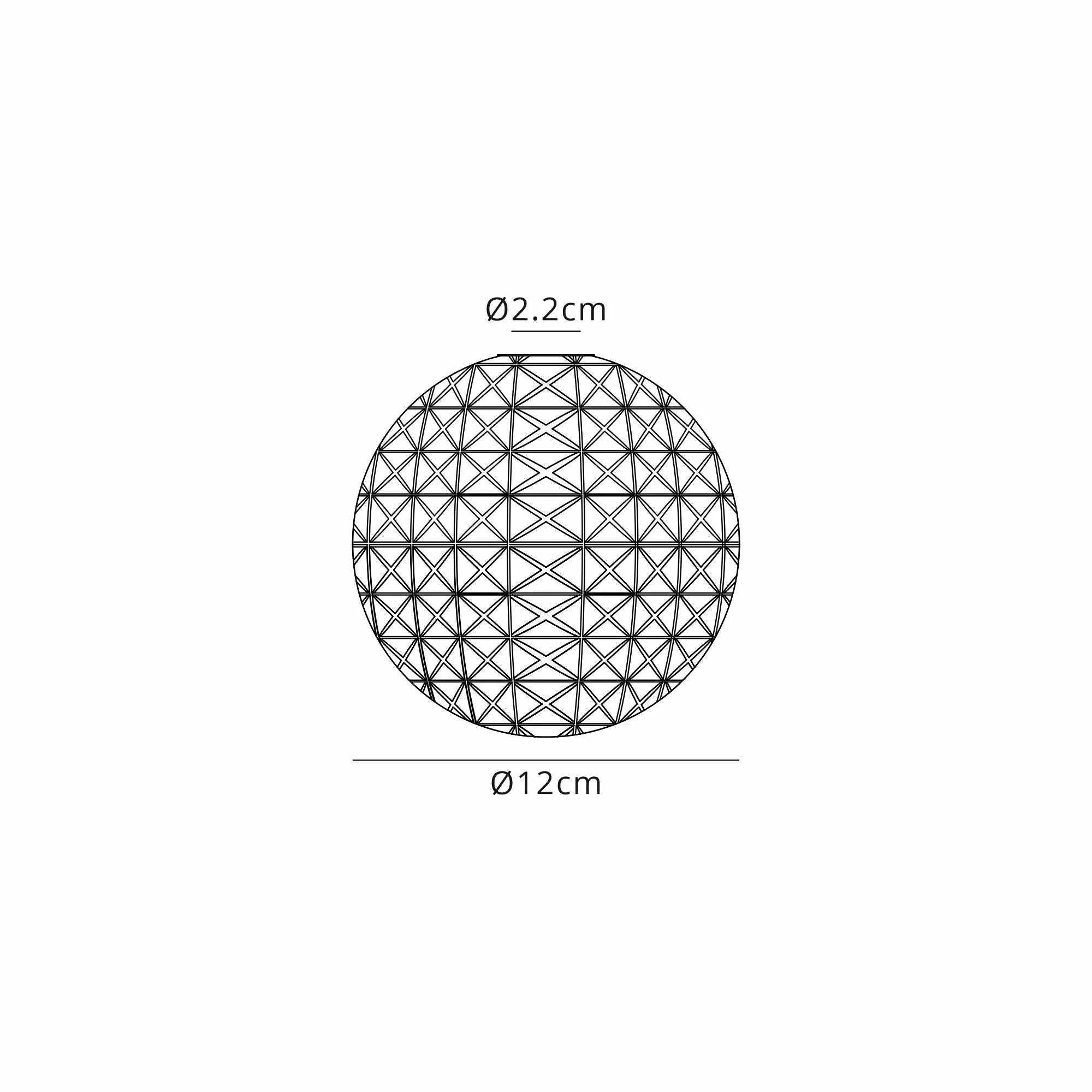 Dene 12cm Cross Pattern Round Glass Shade (E) Clear