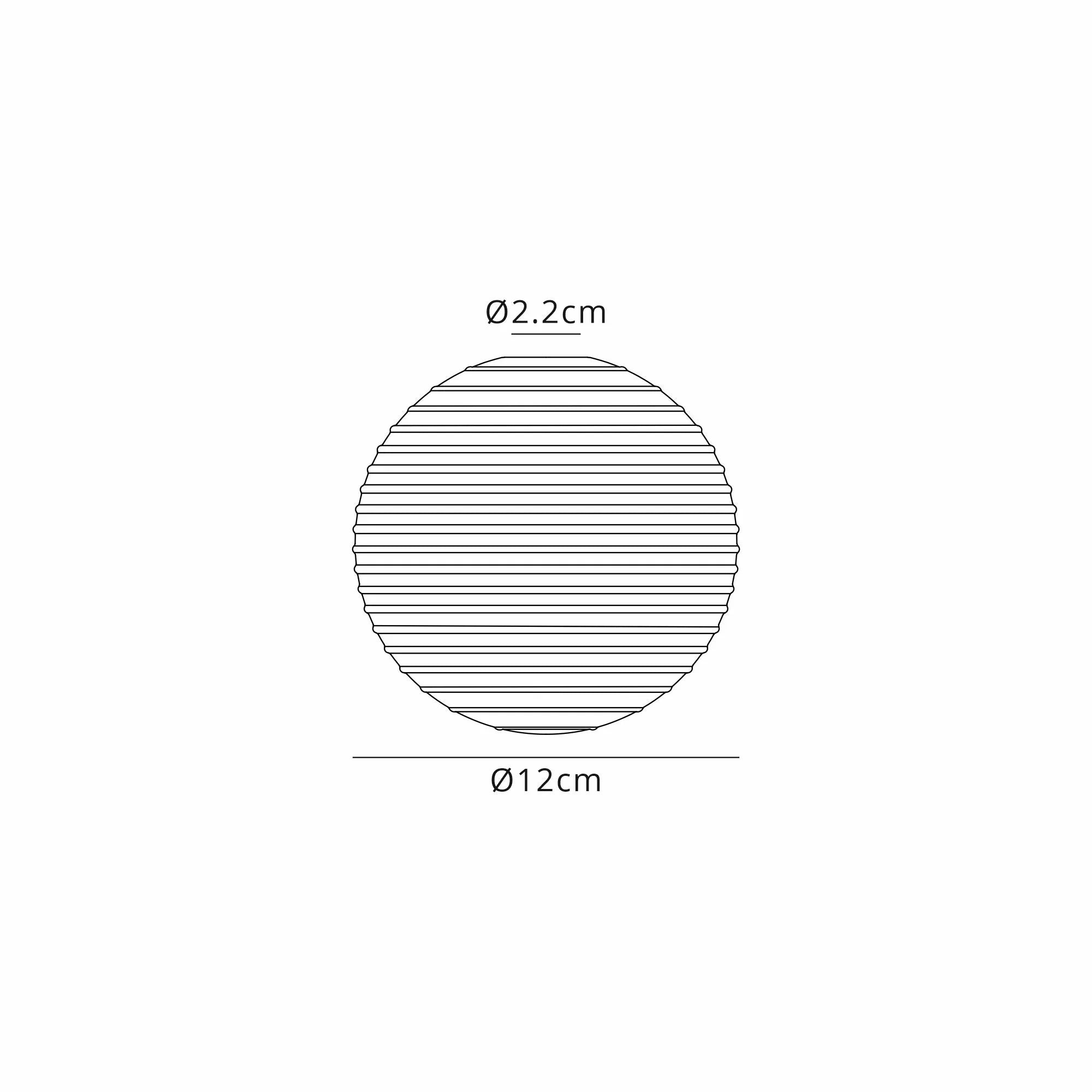 Dene 12cm Ribbed Round Glass Shade (B) Smoke