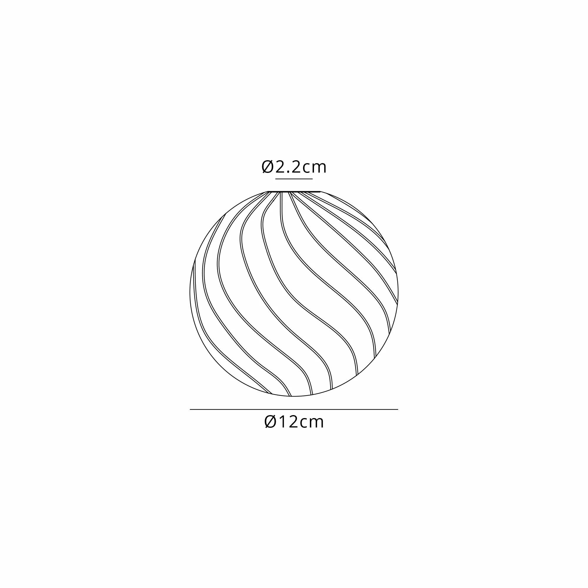 Dene 12cm Swirl Round Glass Shade (H) Clear