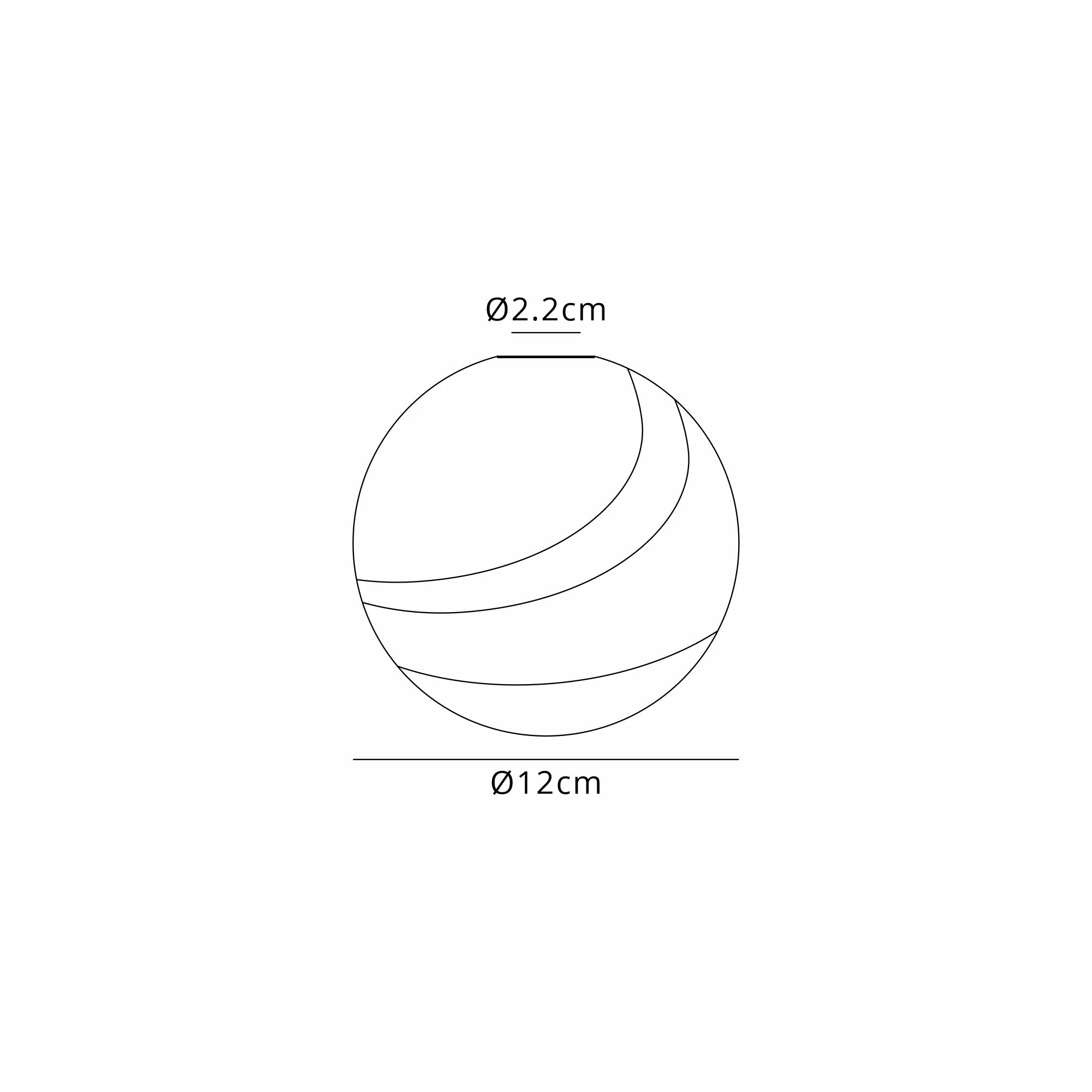 Dene 12cm Round Marble Effect Glass Shade (C) White & Brown