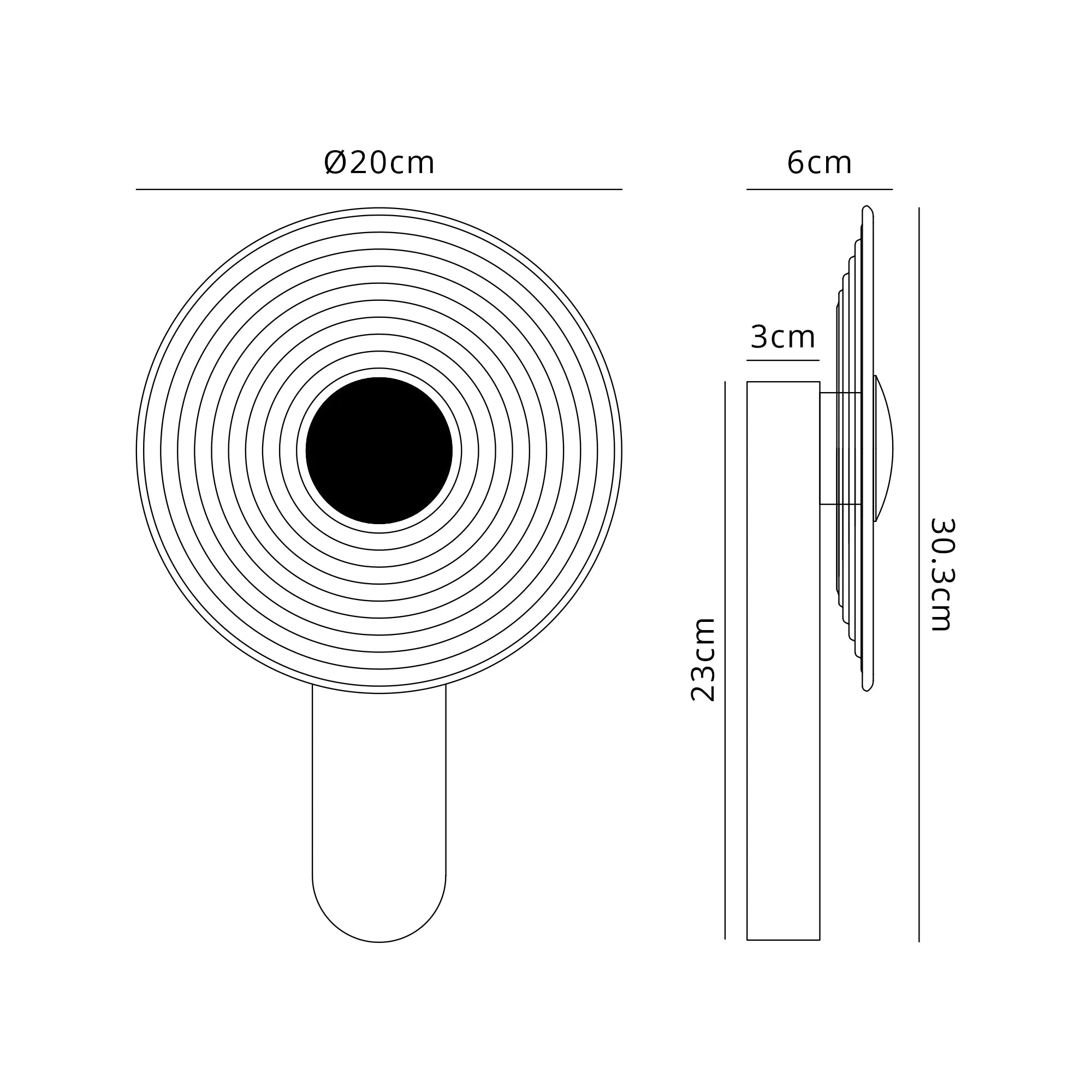Milton Wall Lamp - Satin Black & Clear