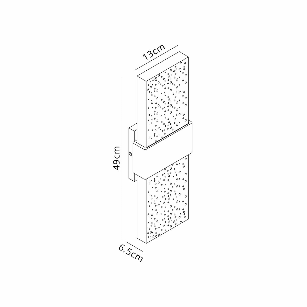 Fabula Havant IP65 Up/Down LED Wall Light – Cacao & Bubble Glass