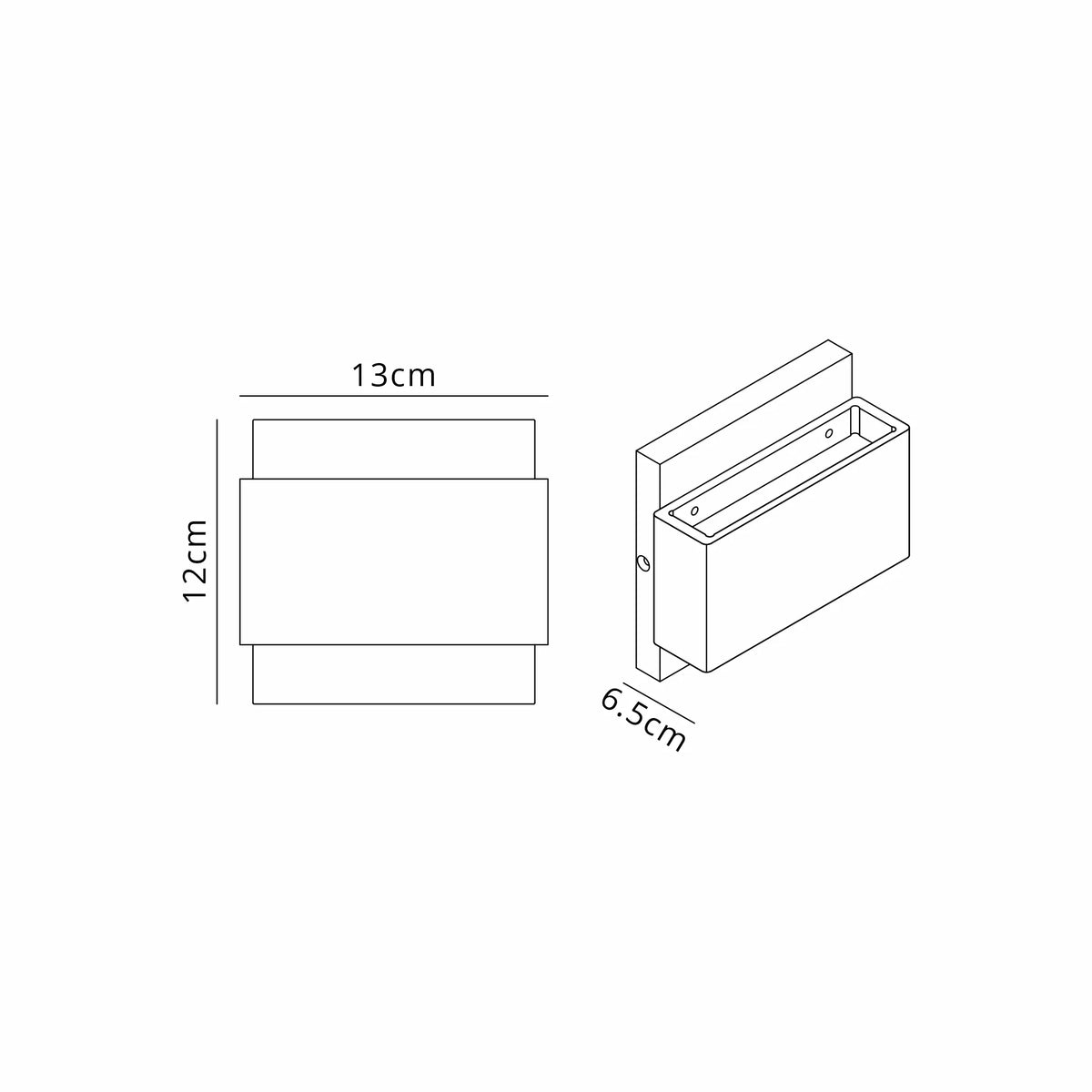 Fabula Havant IP65 Up/Down LED Wall Light – Satin Gold & Seiche Textured Glass