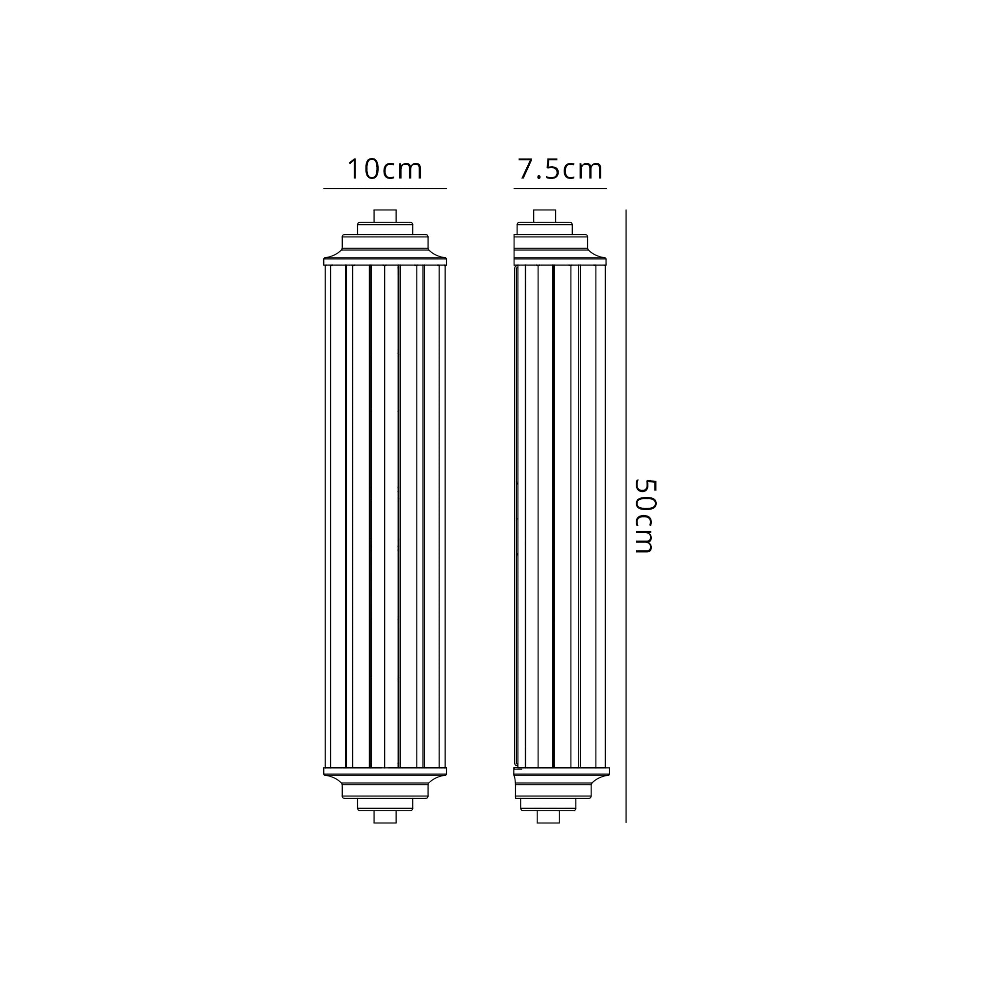 Fratton 2 Light Crystal Wall IP44 - Gold & Clear Crystal