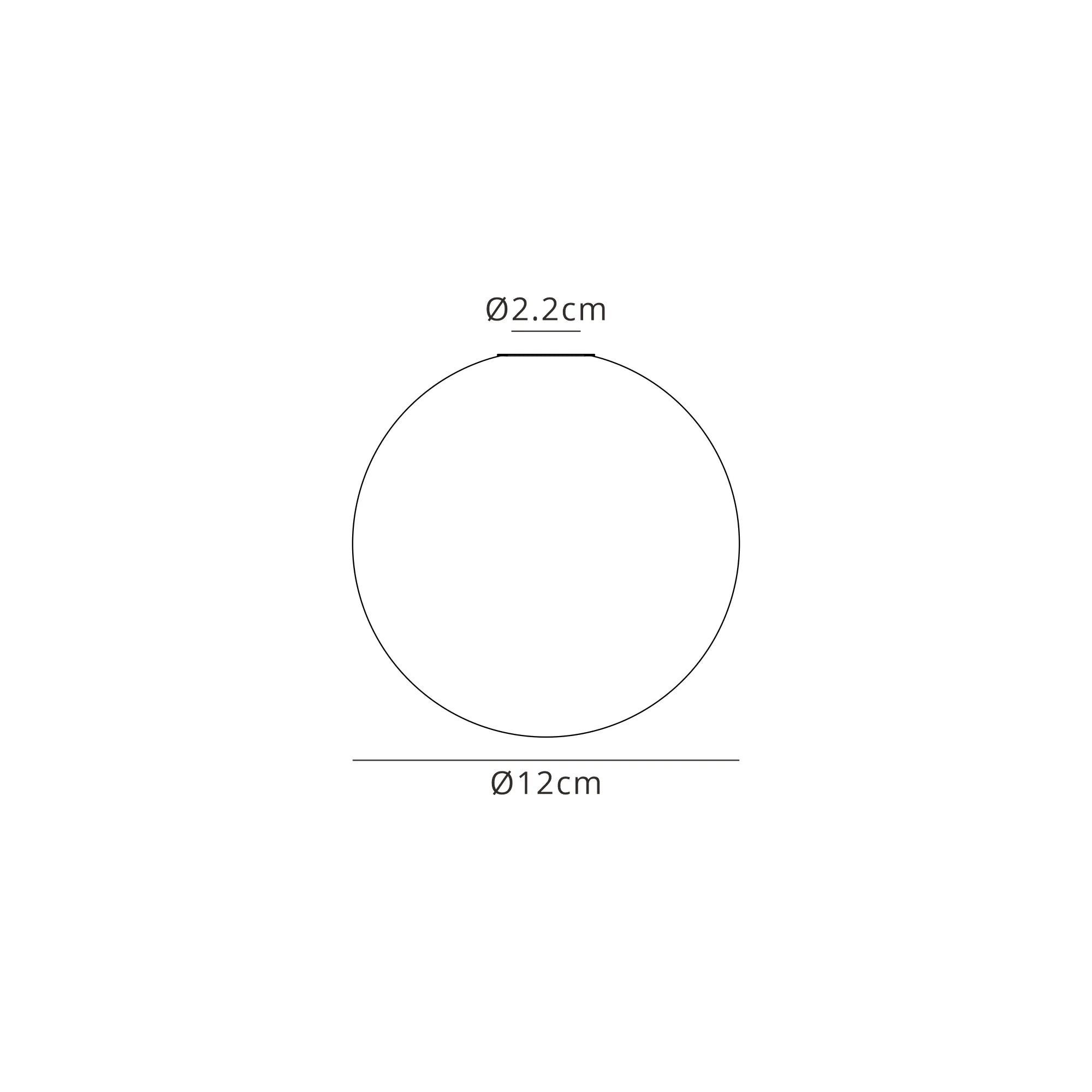 Bradley 12cm Smooth Round Glass Shade (D) - Smoke