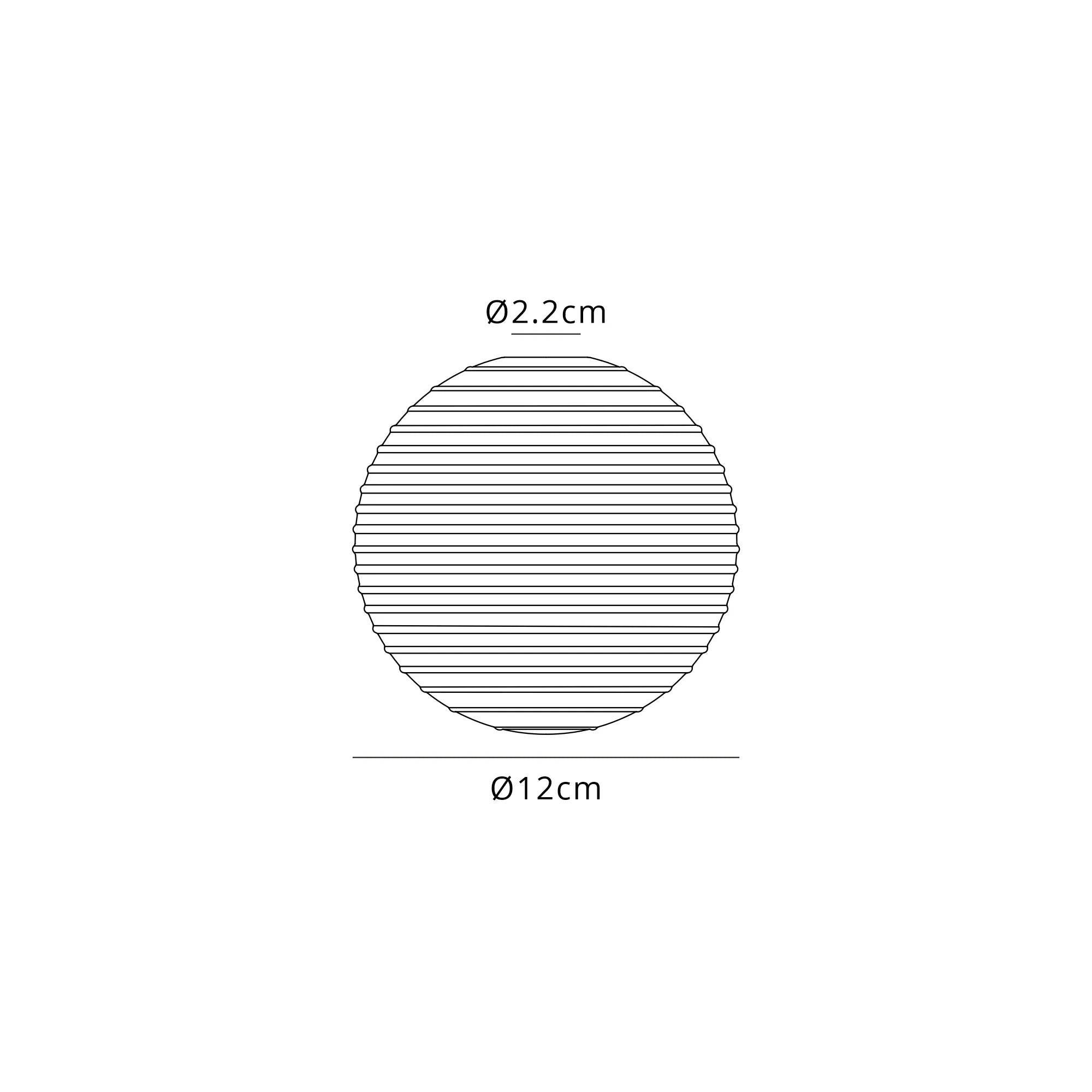 Bradley 12cm Ribbed Round Glass Shade (H) - Amber