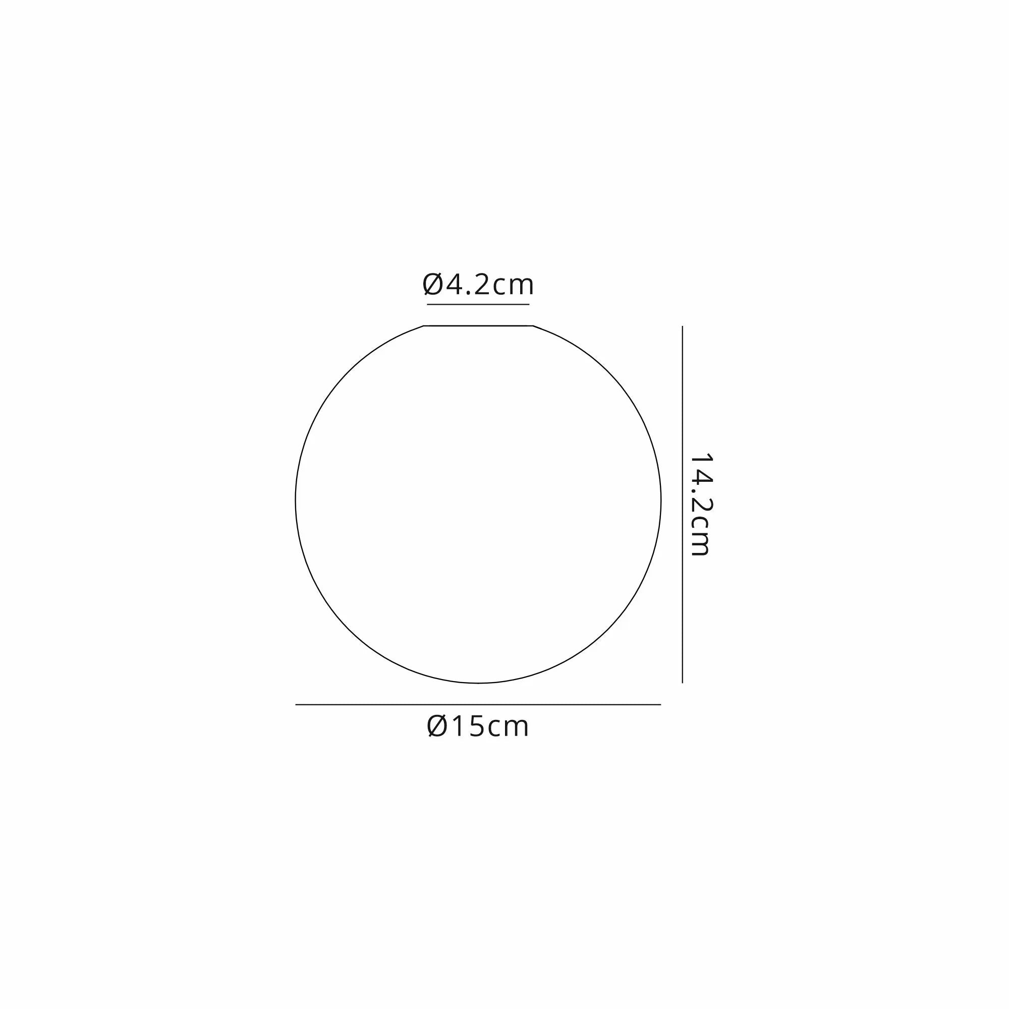 Sycamore 15cm Round Glass Shade - Clear