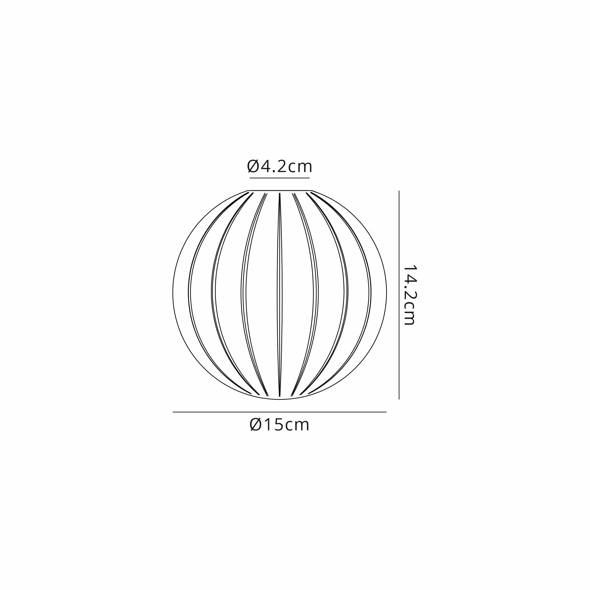 Sycamore 15cm Round Segment Glass Shade - Amber Plated