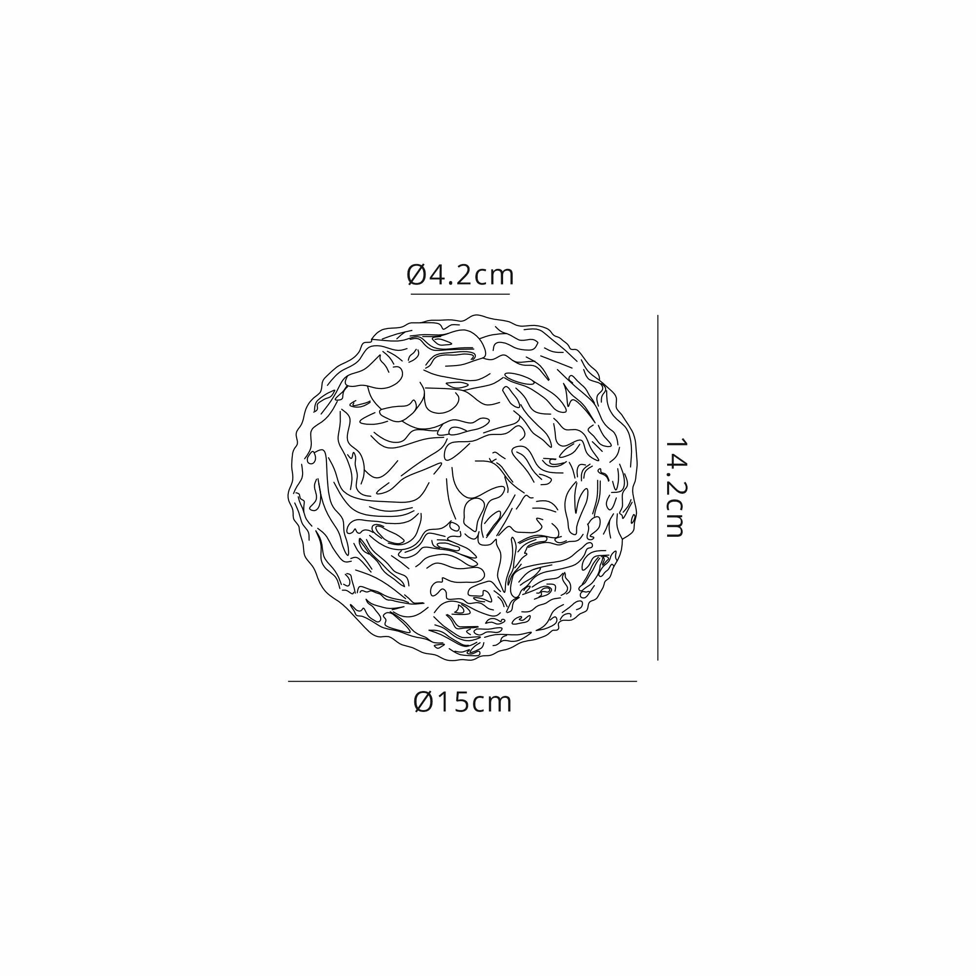 Sycamore 15cm Round Textured Crumple Glass Shade - Clear