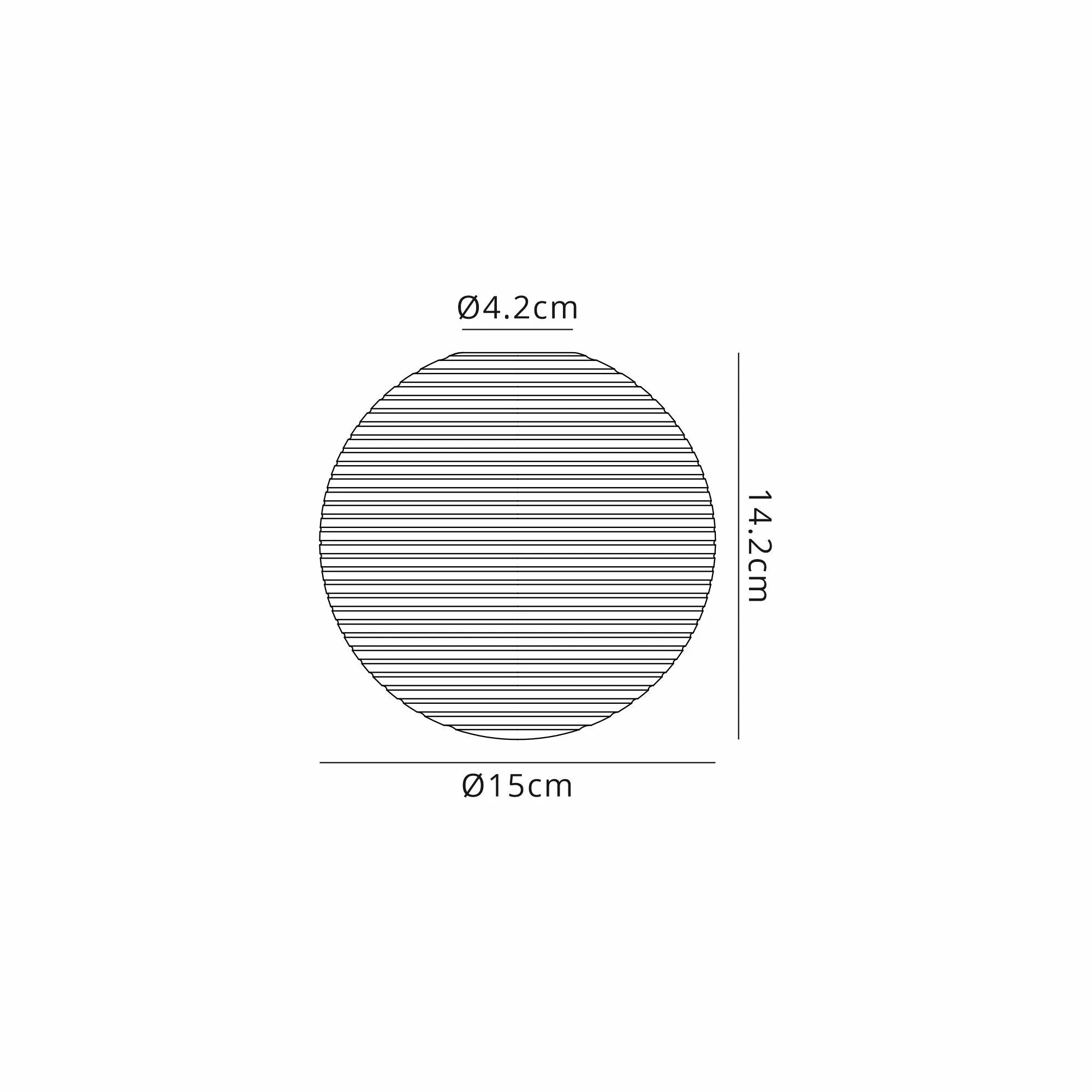 Sycamore 15cm Round Ribbed Glass Shade - Clear