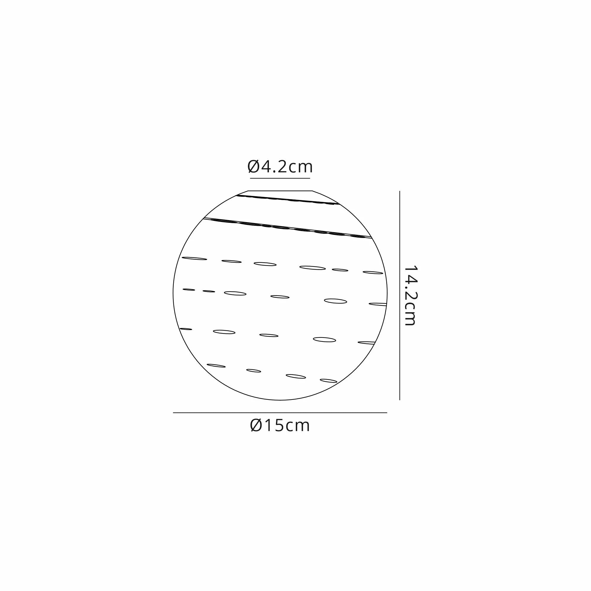 Sycamore 15cm Round Textured Melting Glass Shade - Clear