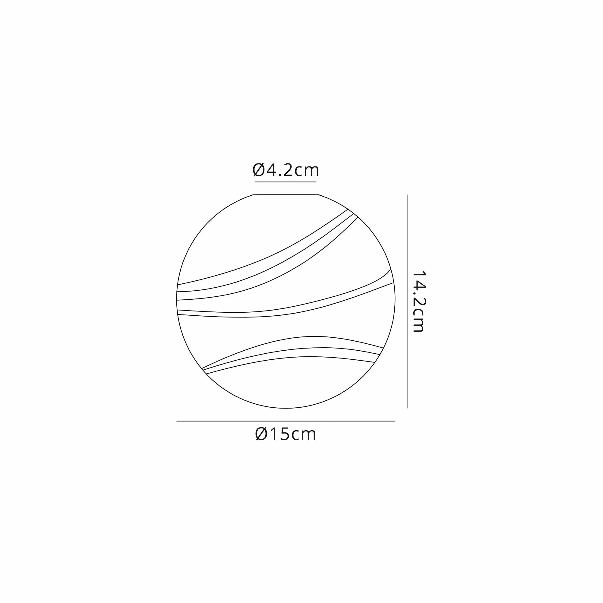 Sycamore 15cm Round Marble Effect Glass Shade -White & Grey