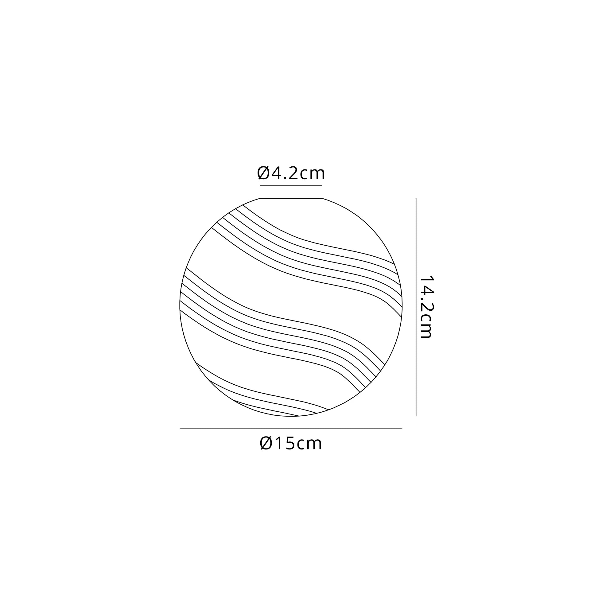 Sycamore 15cm Round Marble Effect Glass Shade (H) - Dark Blue with Metal Ring