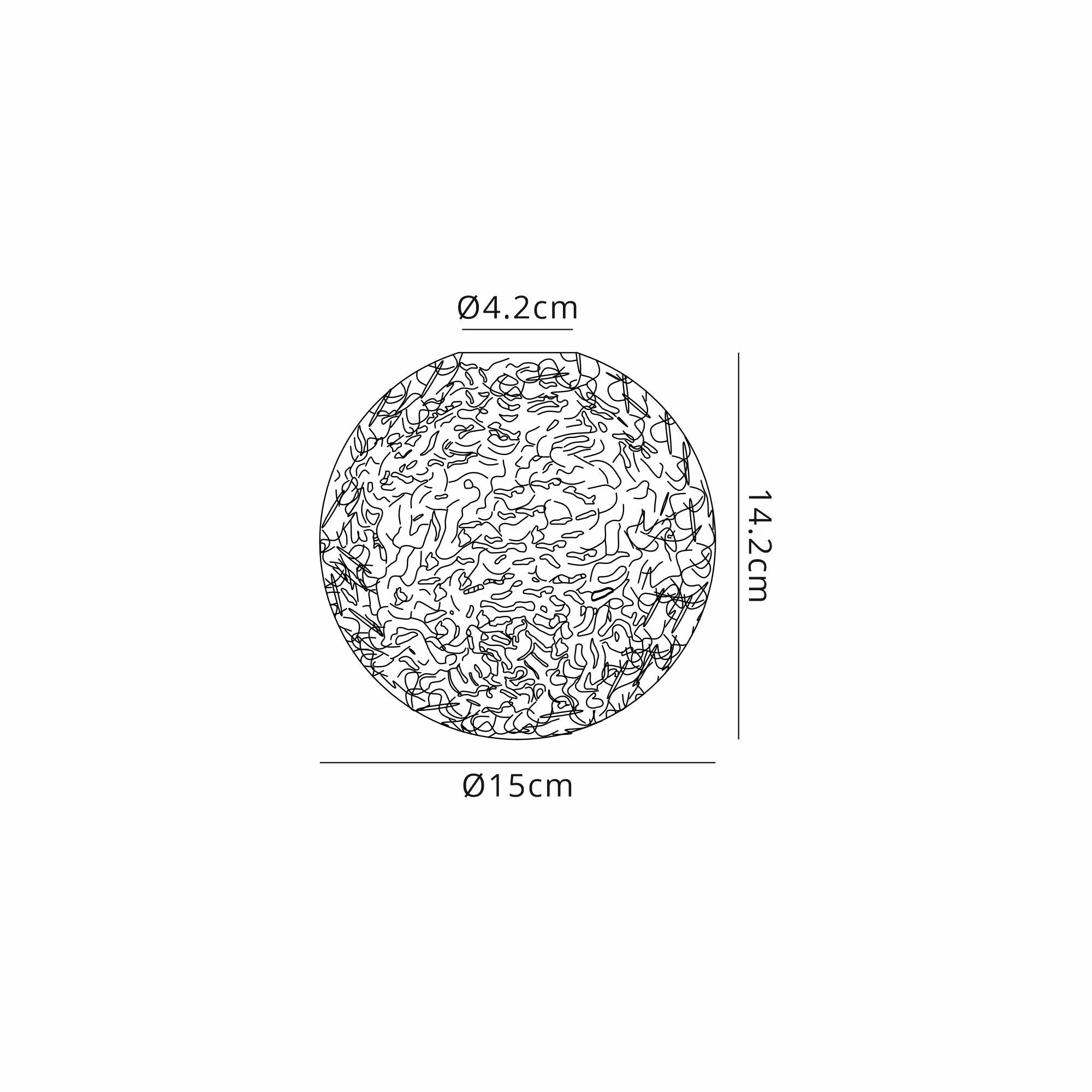 Sycamore 15cm Round Dimpled Glass Shade - Clear