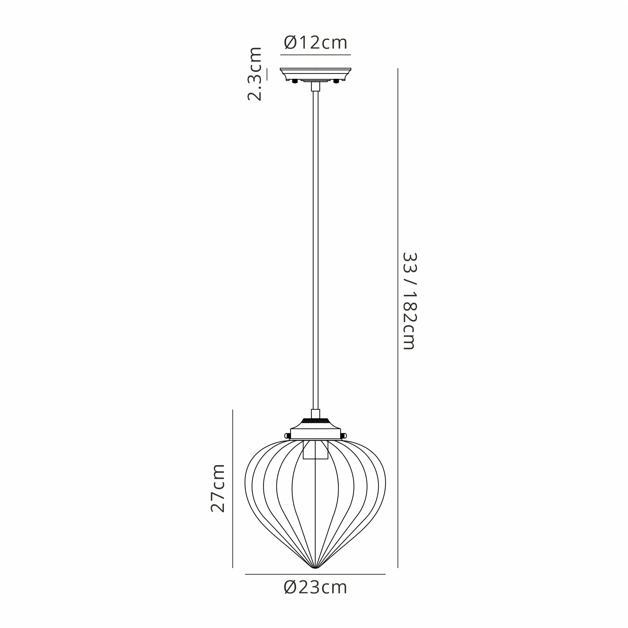 Grove Single Pendant with Flower Bud Shade - Satin Black & Black Braided Cable & Clear