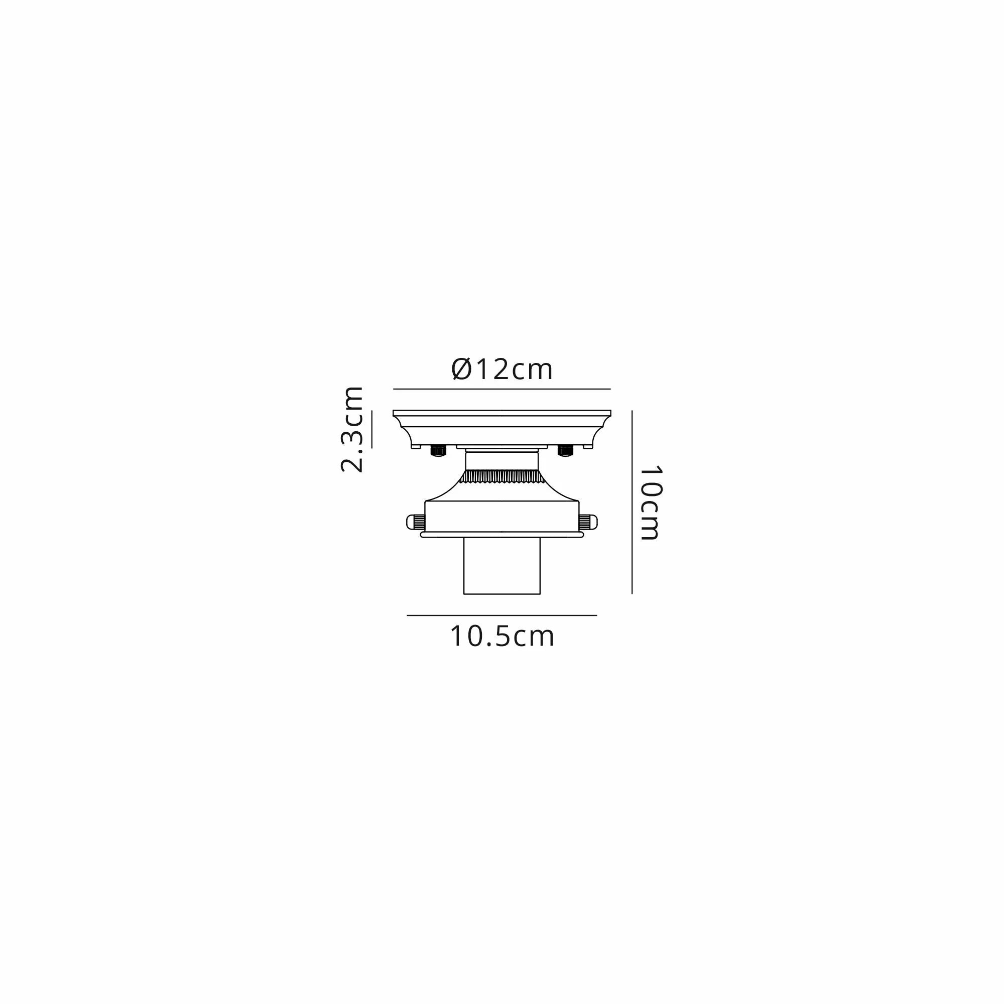 Grove Flush Ceiling Light - Satin Black