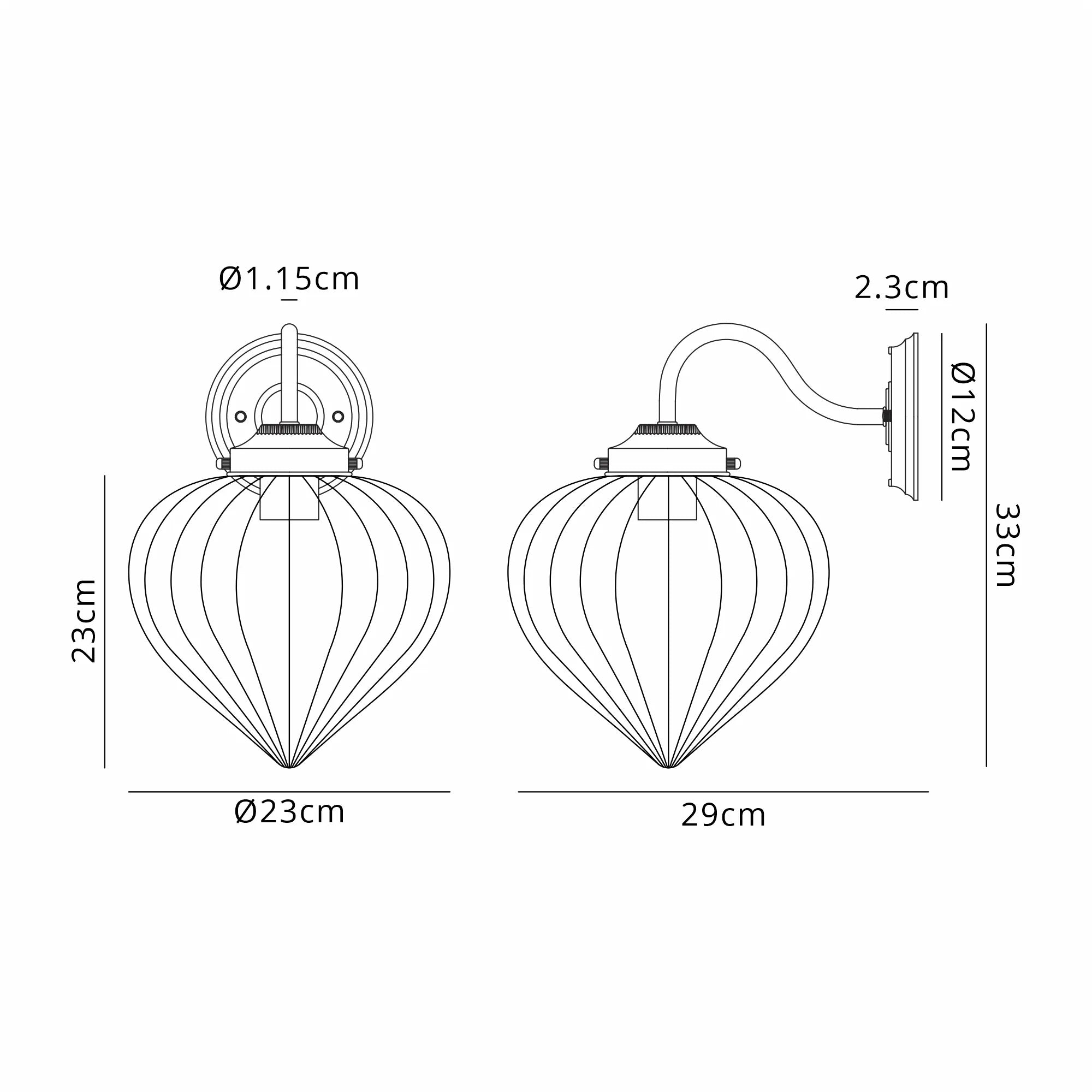 Grove Wall Light with Flower Bud Shade - French Gold & Smoke