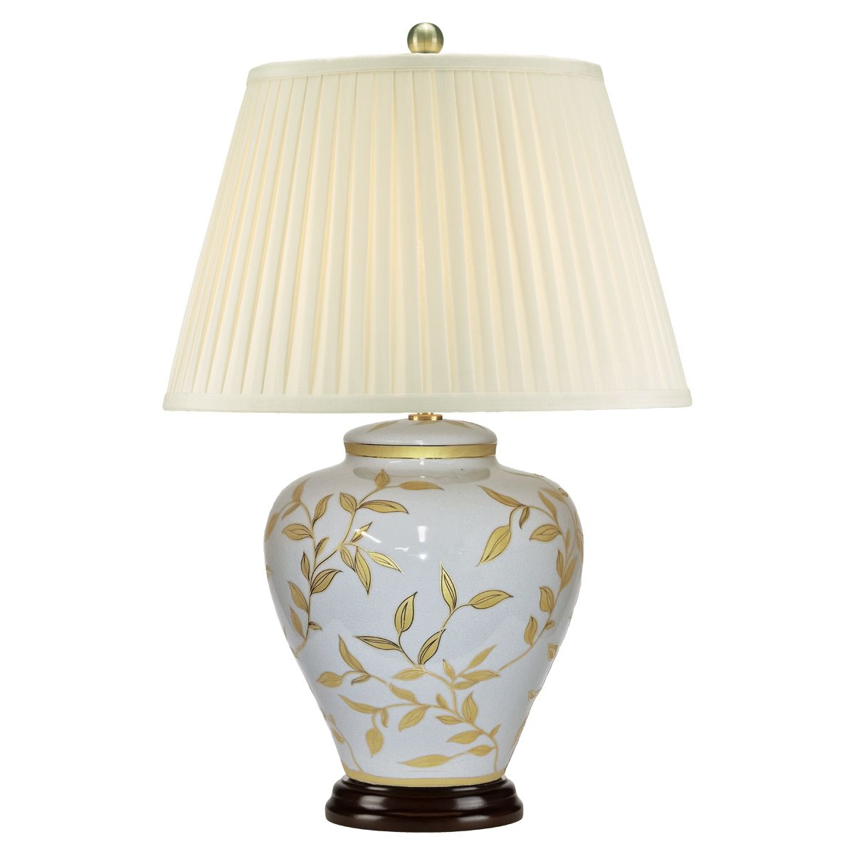 Elstead Leaves Single Table Lamp - Brown & Gold