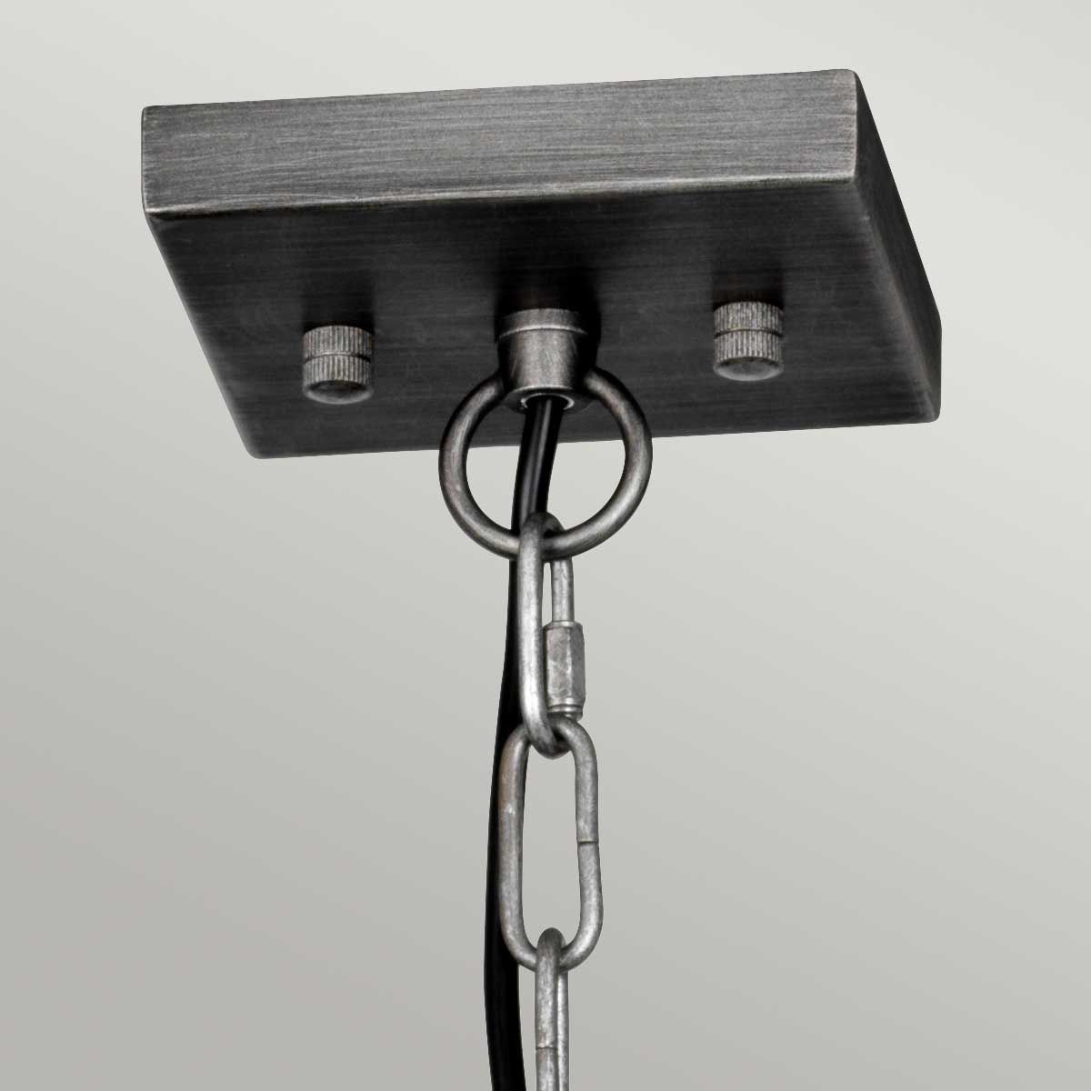 Elstead Louvre 6 Light Pendant - Painted Gunmetal