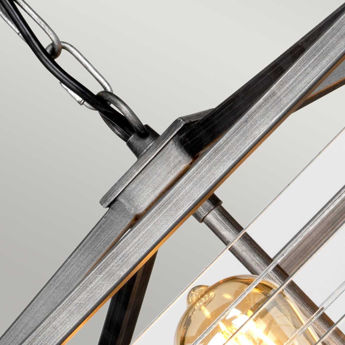 Elstead Louvre 6 Light Pendant - Painted Gunmetal
