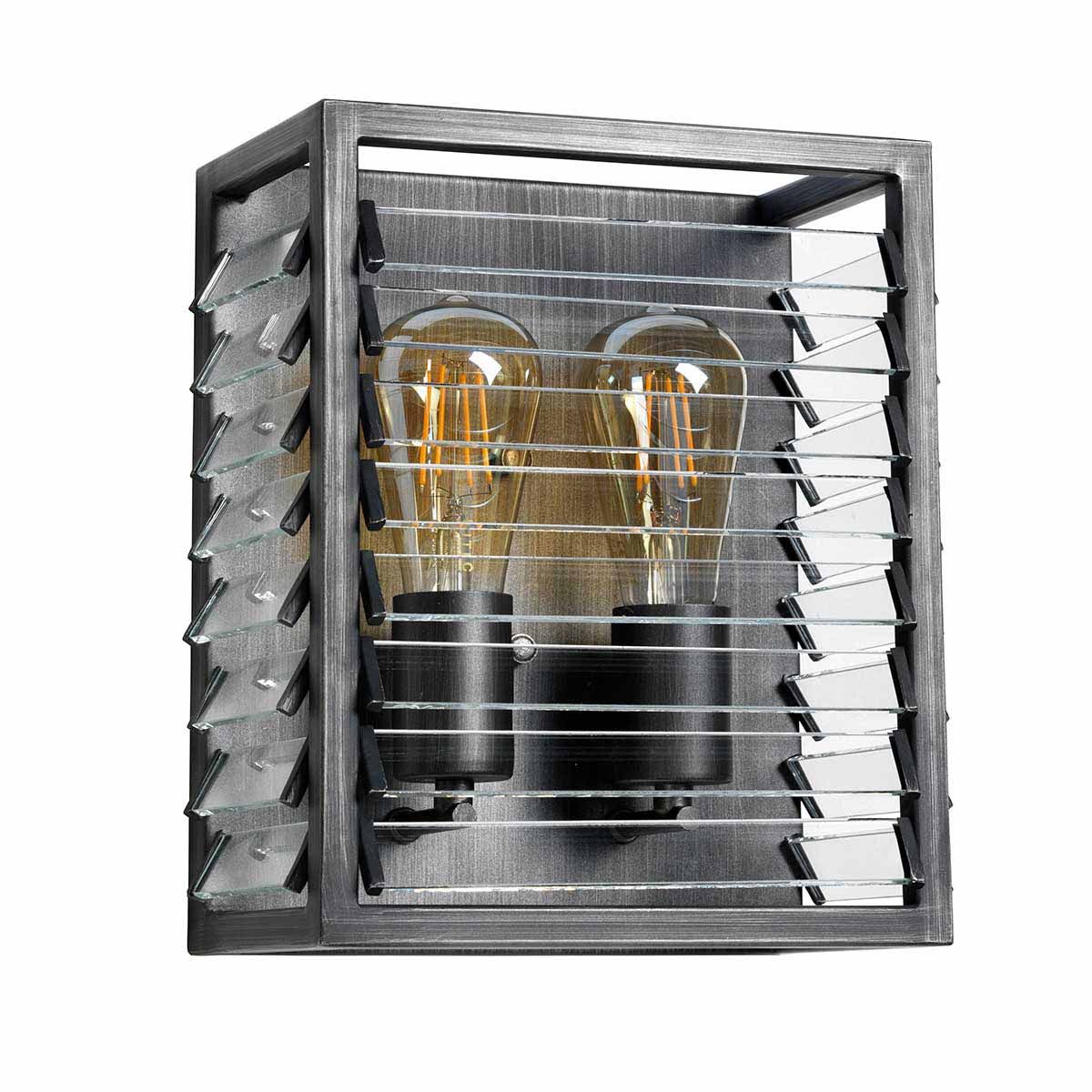 Elstead Louvre 2 Light Wall Light - Painted Gunmetal