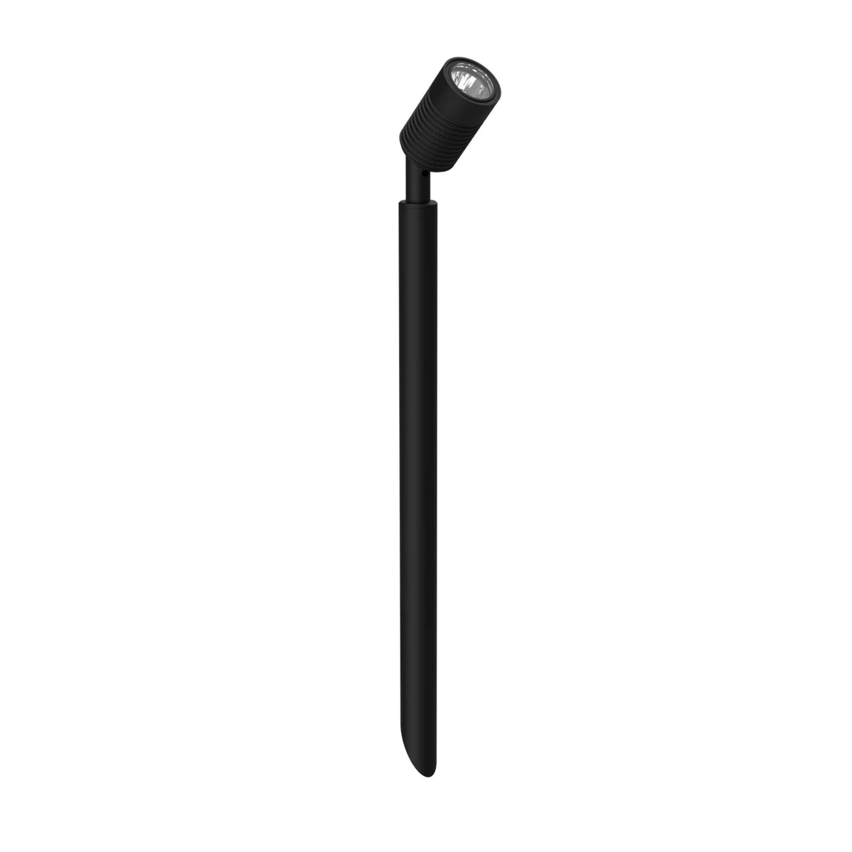 LuxR Modux 2 pole spot in black powder coat with an adjustable head on a 400mm pole