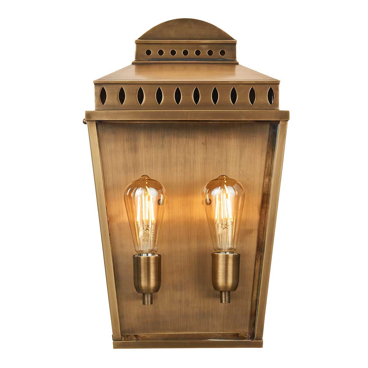 Elstead Mansion House 2 Light Large Wall Lantern - Aged Brass