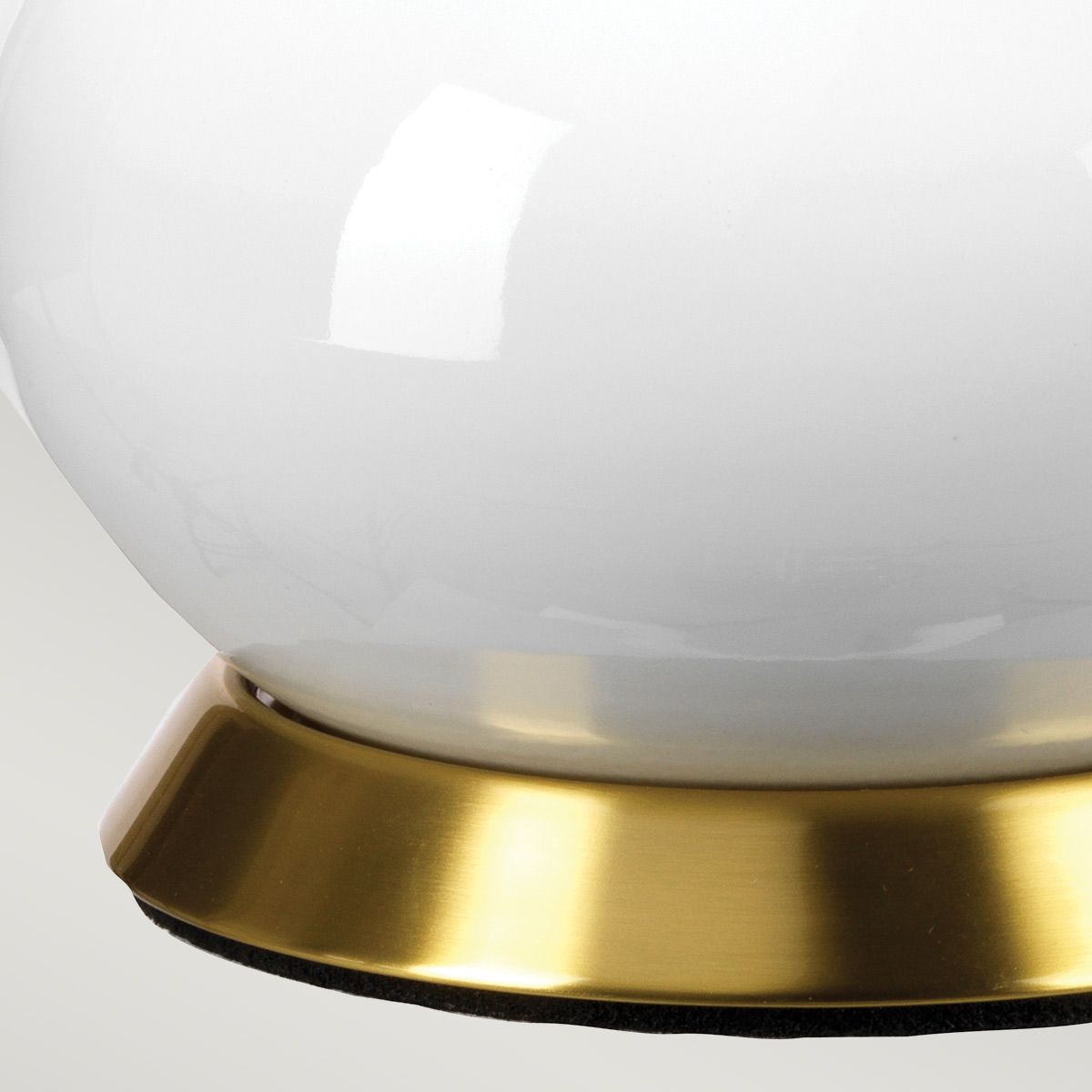 Elstead Milo 1 Light Table Lamp - White, Aged Brass & Blue