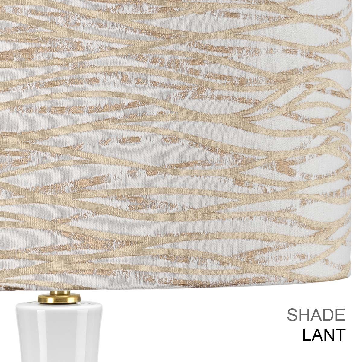 Elstead Milo 1 Light Table Lamp - White, Aged Brass & Green