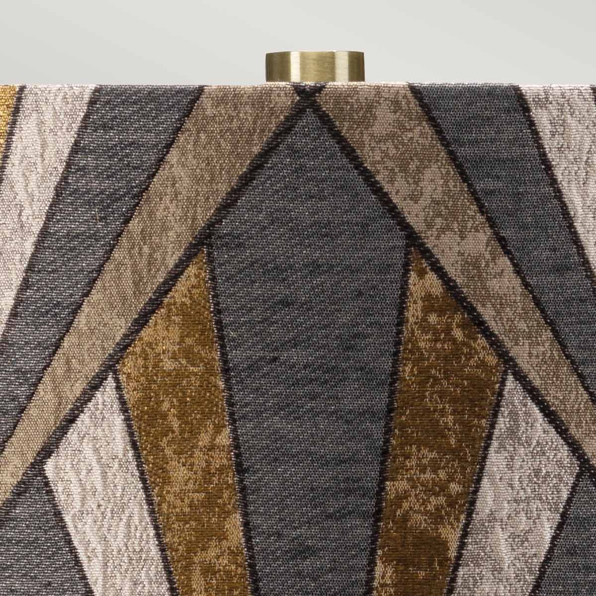 Elstead Milo 1 Light Table Lamp - White, Aged Brass & Grey