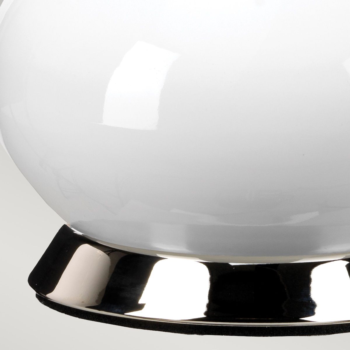 Elstead Milo 1 Light Table Lamp - White, Polished Nickel & Yellow