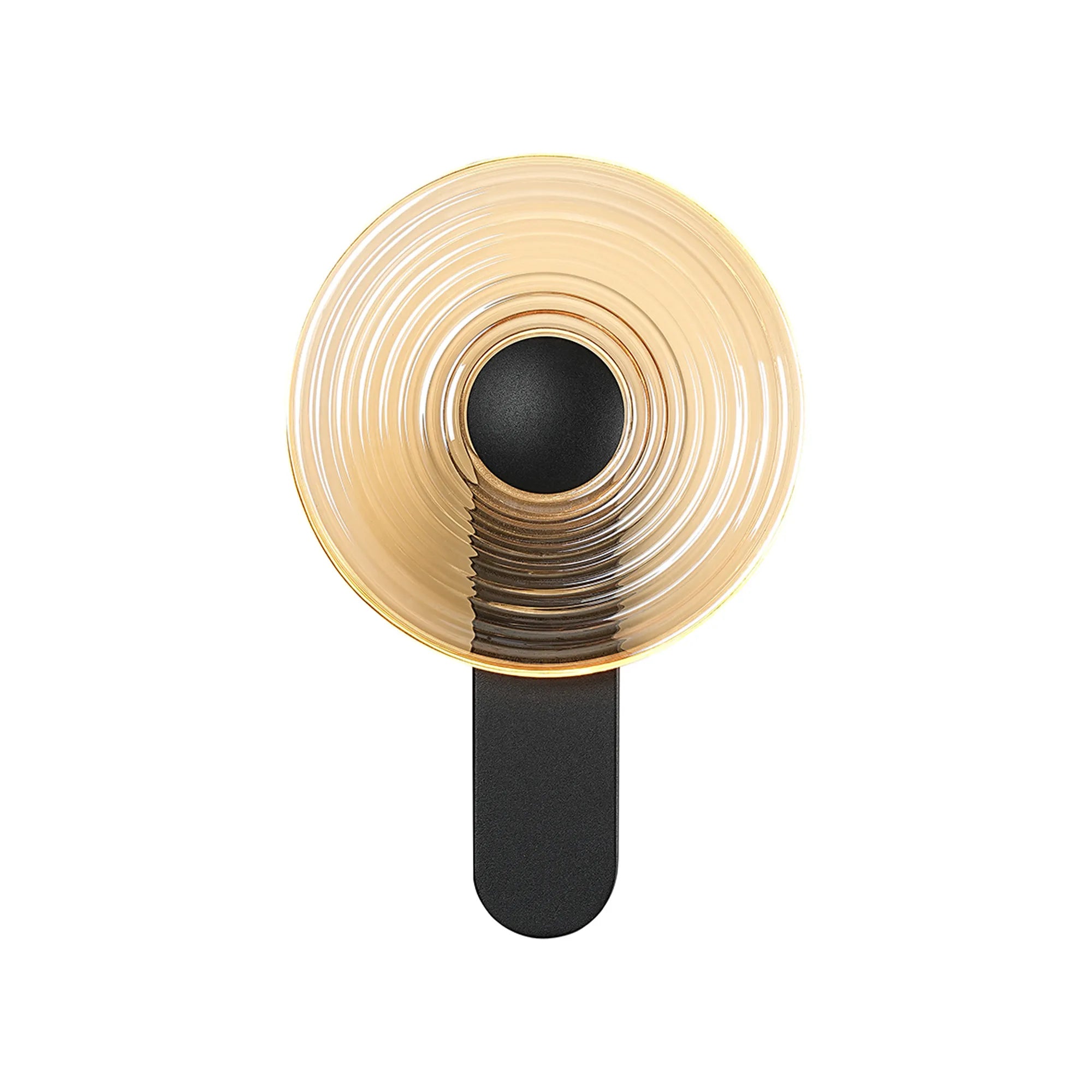 Milton Wall Lamp - Satin Black & Amber