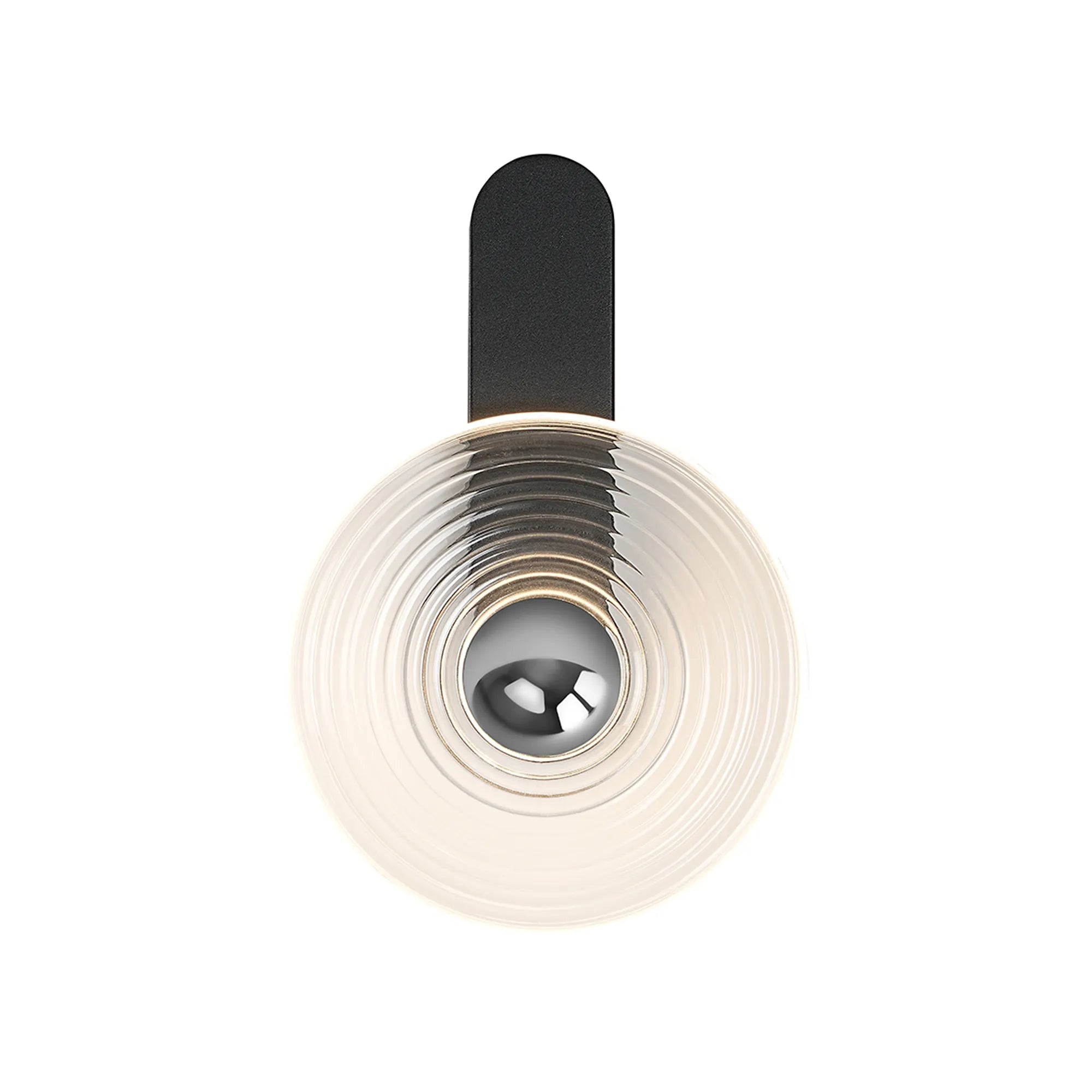 Milton Wall Lamp - Satin Black & Clear & Chrome