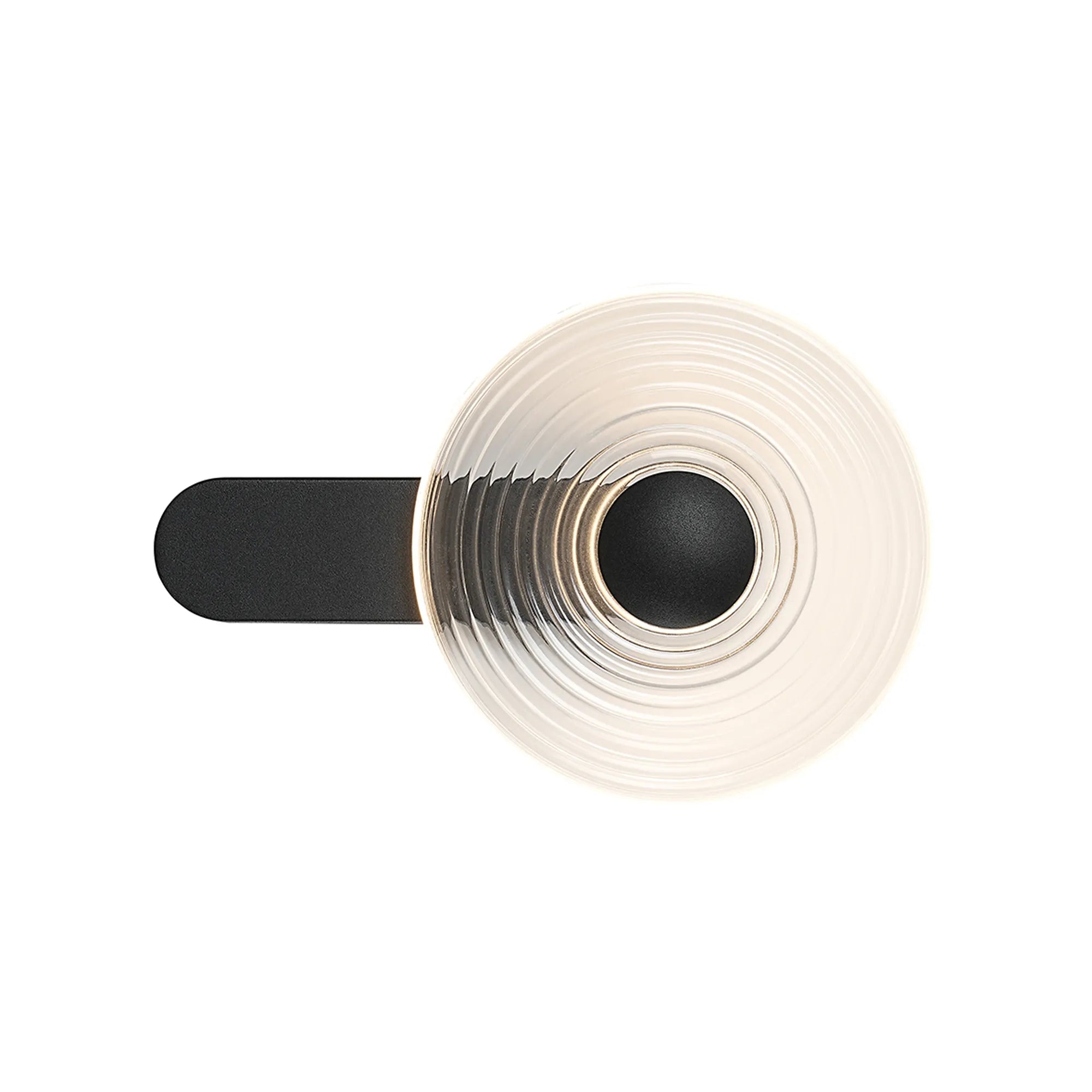 Milton Wall Lamp - Satin Black & Clear