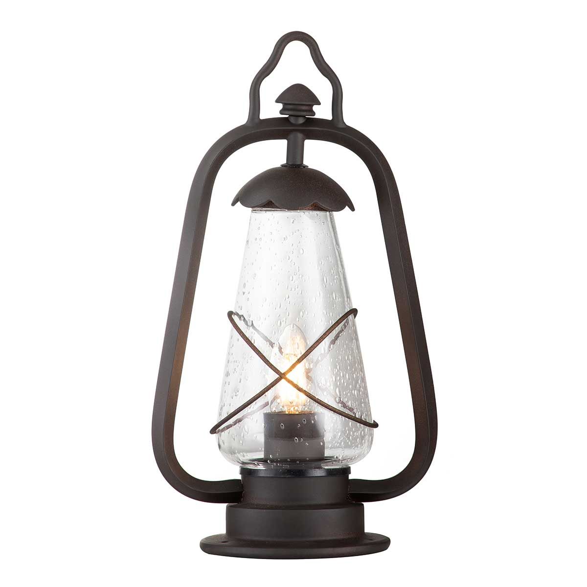 Elstead Miners Single Pedestal Lantern - Old Bronze