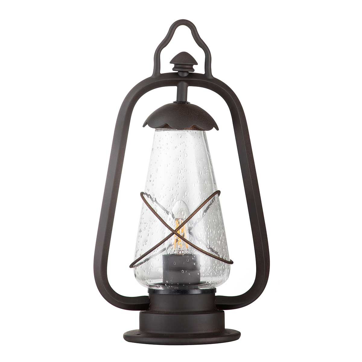 Elstead Miners Single Pedestal Lantern - Old Bronze