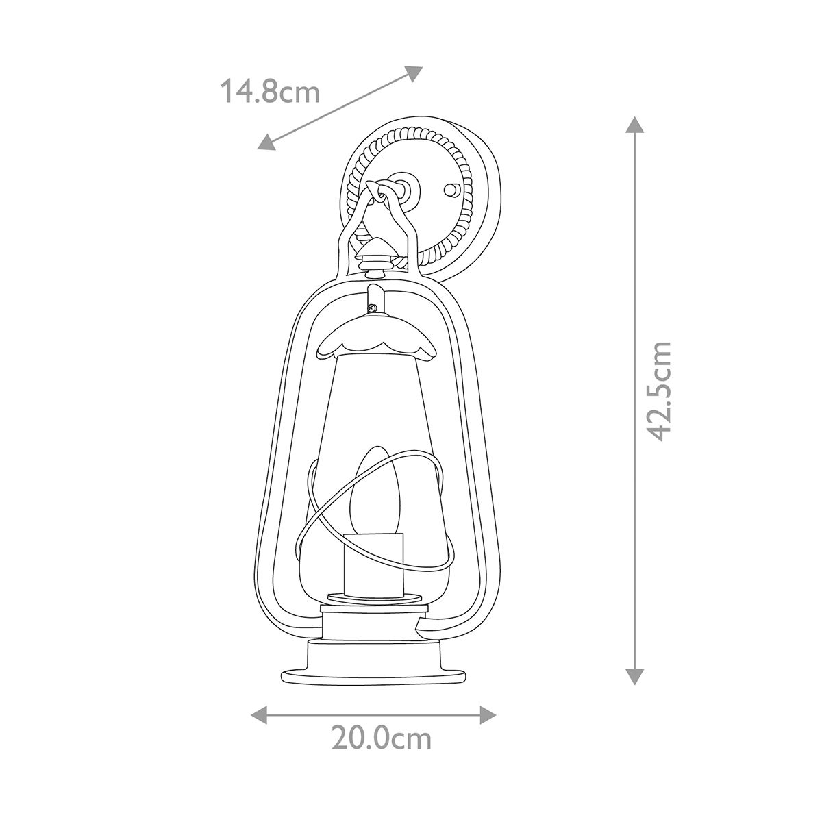 Elstead Miners Single Wall Lantern - Old Bronze