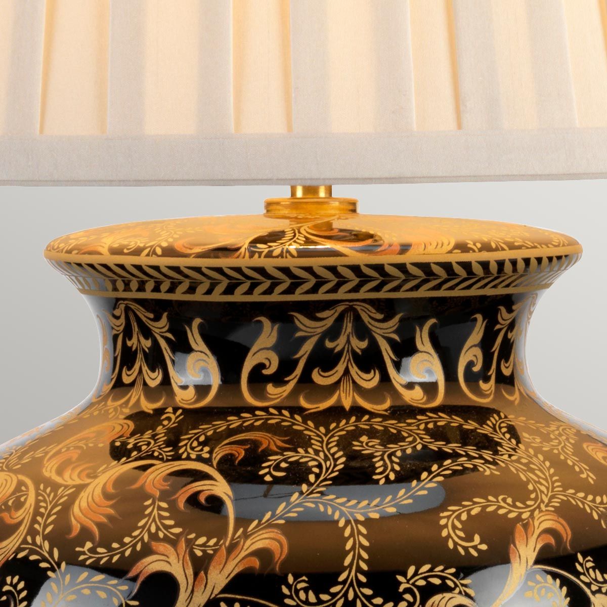 Elstead Morris Single Large Table Lamp - Gold & Black